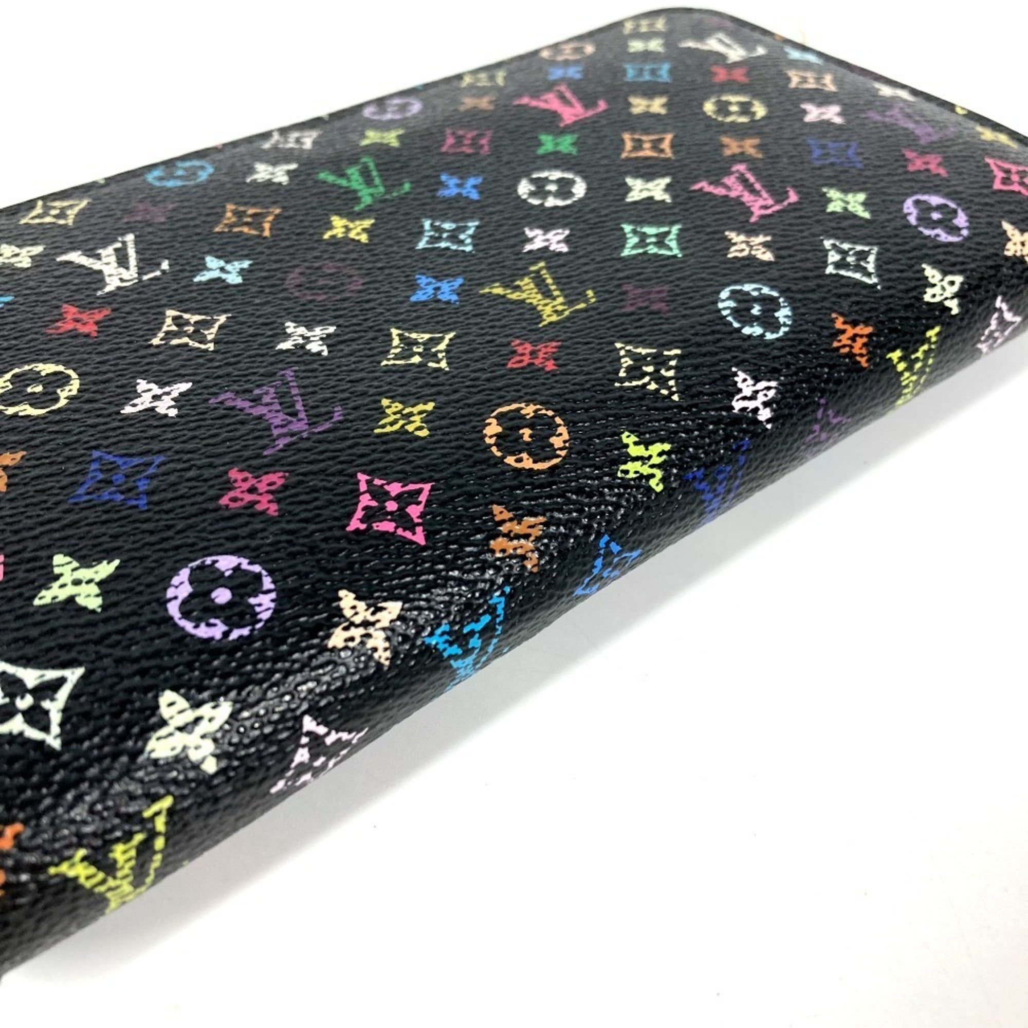 Louis Vuitton Monogram Multicolore Black Noir Monogram Multicolore Long Wallet (Bi-Fold) (Pre-Owned)