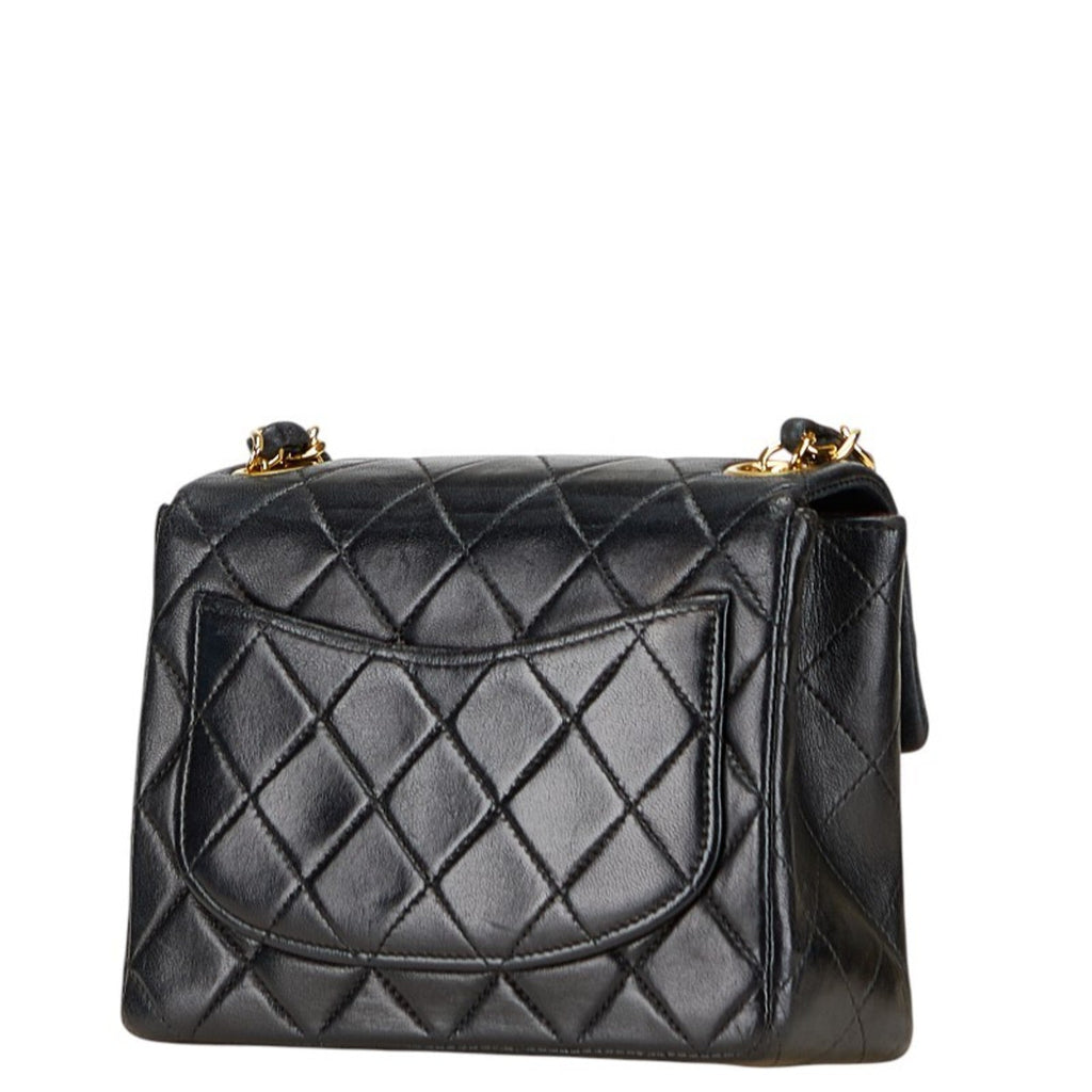 Vintage Square Classic Single Flap Bag Quilted Lambskin Mini