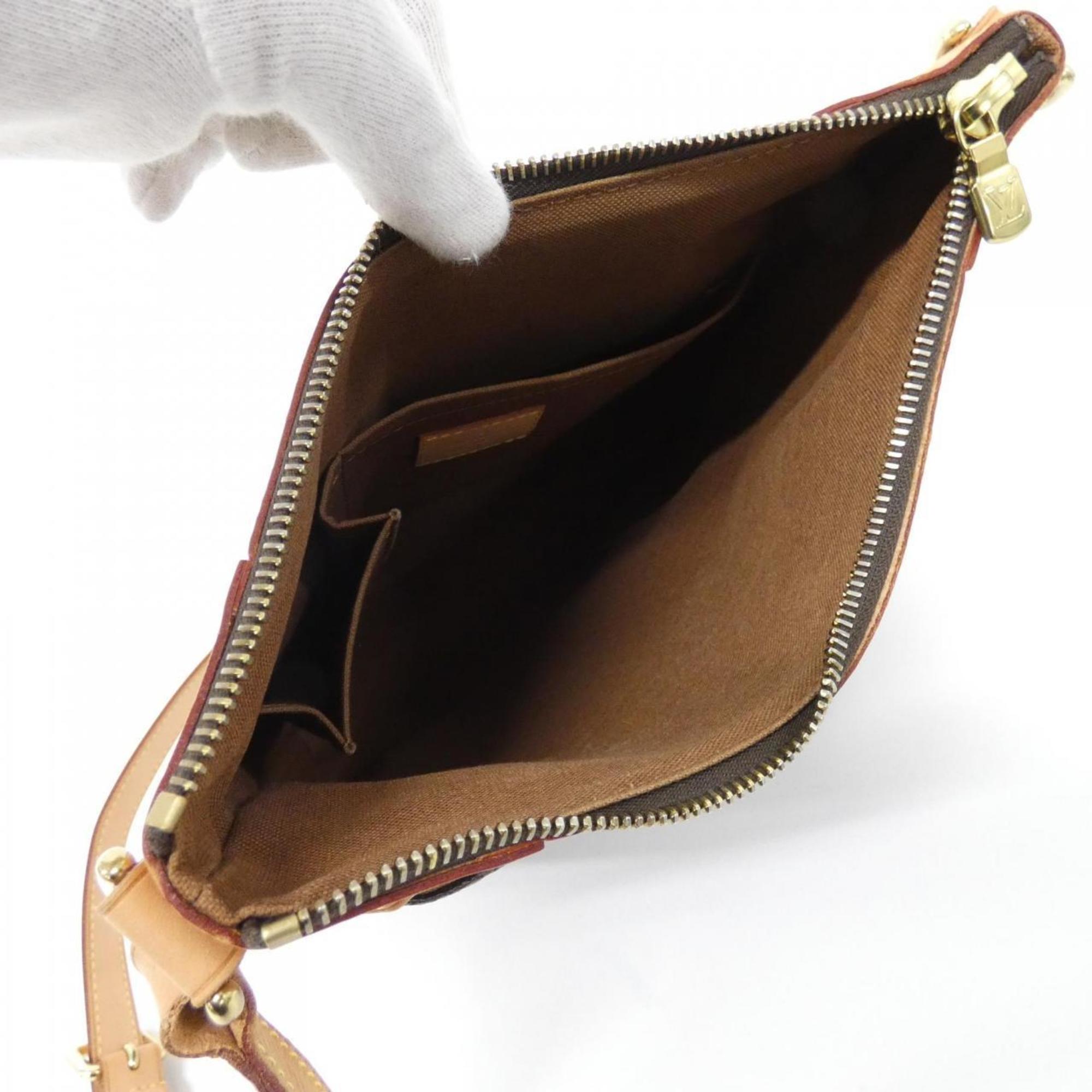 Louis Vuitton Marron Coated Canvas Shoulder Bag (Pre-Owned)