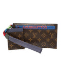Louis Vuitton Brown Pvc Leather Clutch Bag Pouch (Pre-Owned)