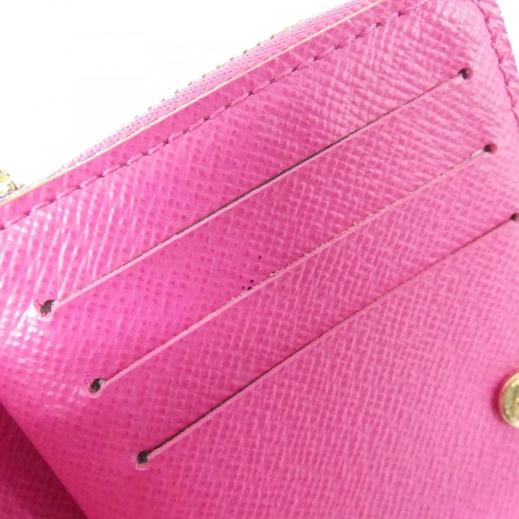 Louis Vuitton Pink White Coated Canvas Wallet (Bi-Fold) (Pre-Owned)