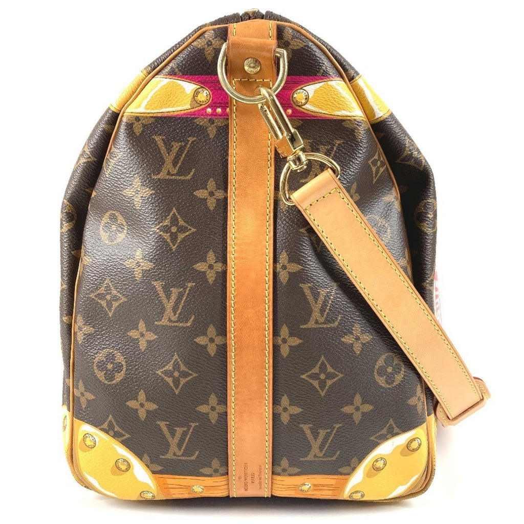 Louis Vuitton Monogram Brown Pink Monogram Boston Bag Shoulder Bag (Pre-Owned)