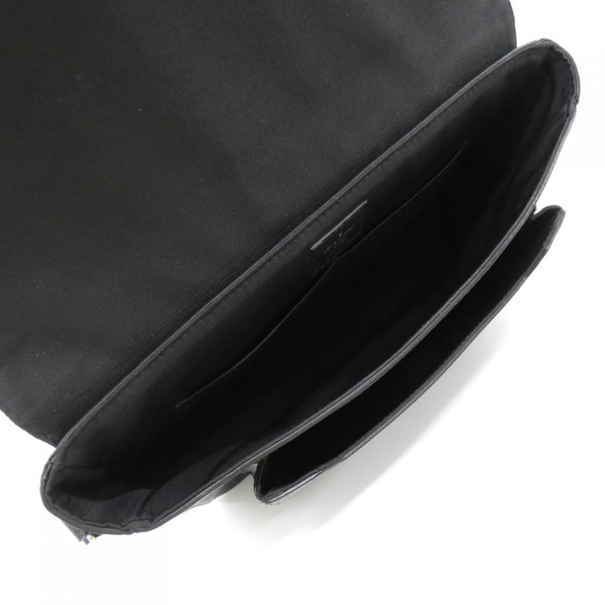 Louis Vuitton Black Coated Canvas Leather Shoulder Bag (Pre-Owned)