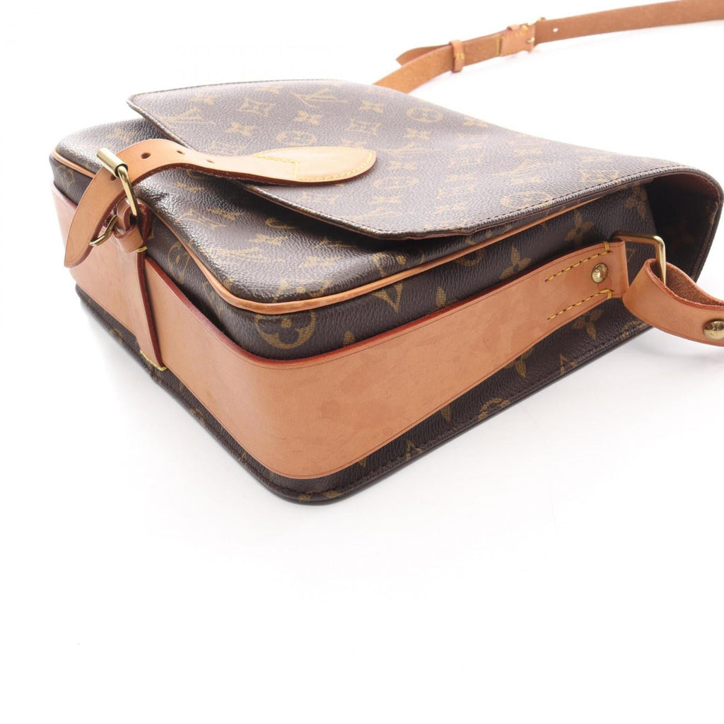 Louis Vuitton Brown Coated Canvas Leather Shoulder Bag (Pre-Owned)