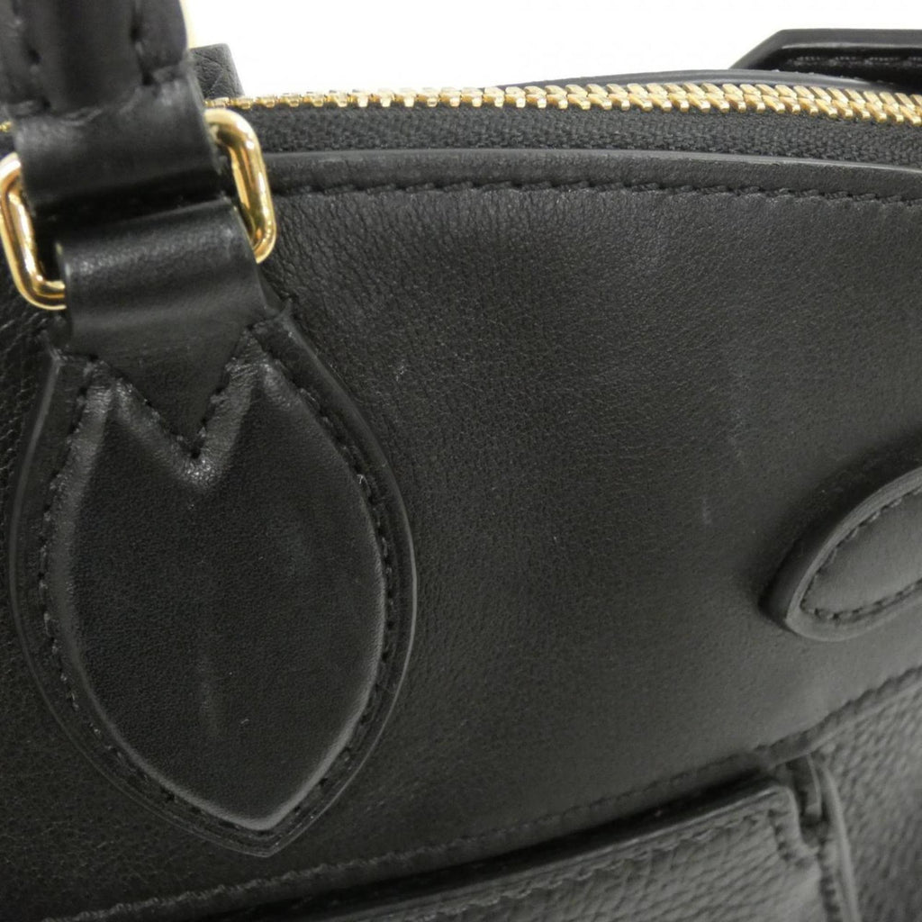 Louis Vuitton Black Leather Handbag (Pre-Owned)
