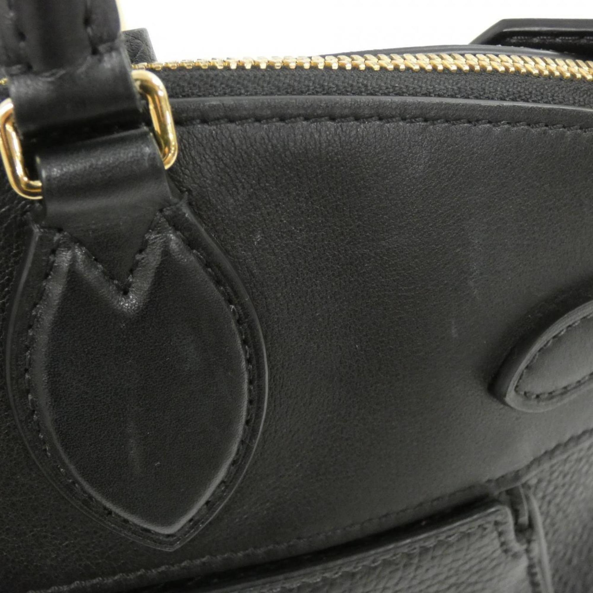 Louis Vuitton Black Leather Handbag (Pre-Owned)