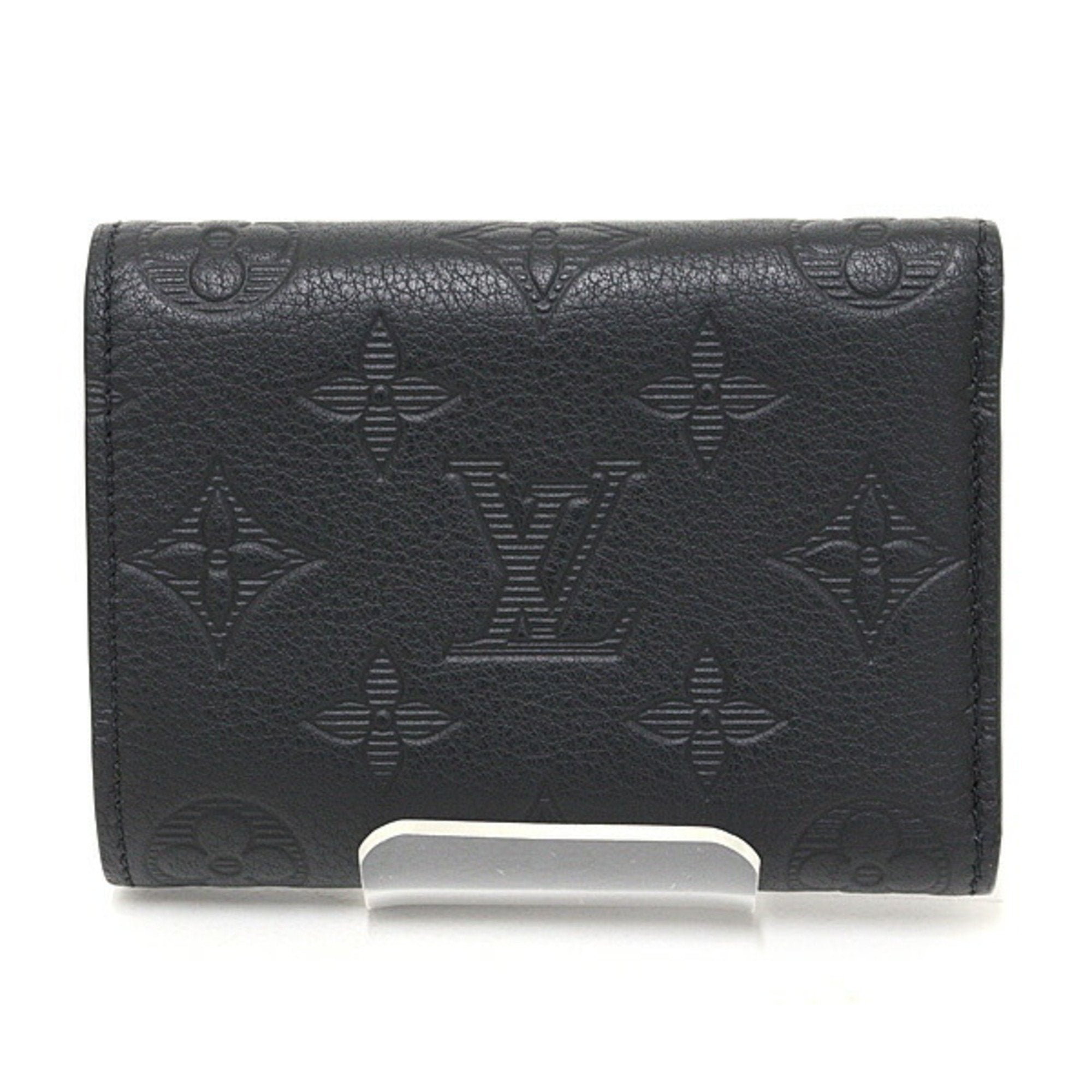 Louis Vuitton Monogram Shadow Black Monogram Shadow Wallet (Tri-Fold) (Pre-Owned)