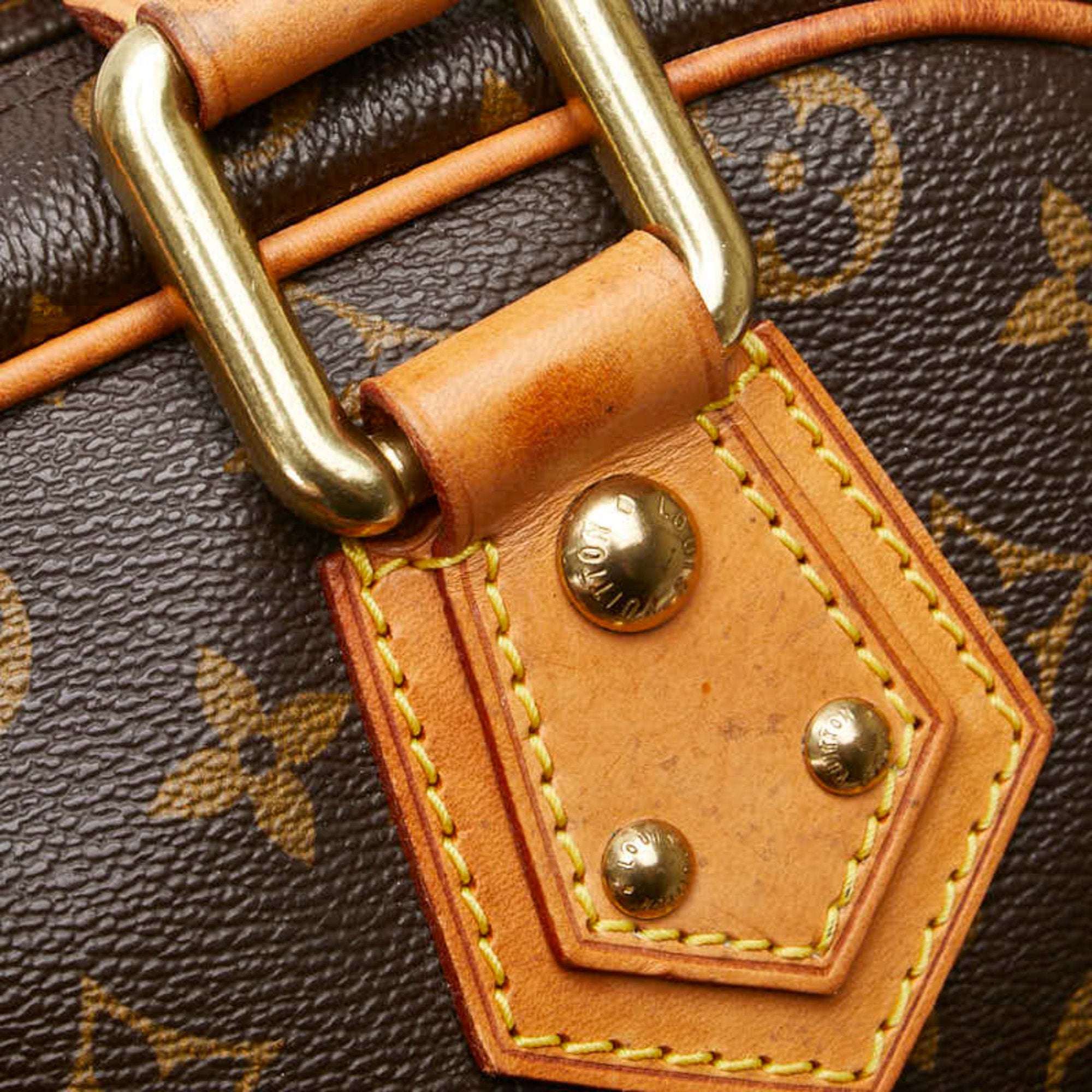 Louis Vuitton Brown Pvc Leather Boston Bag Handbag (Pre-Owned)