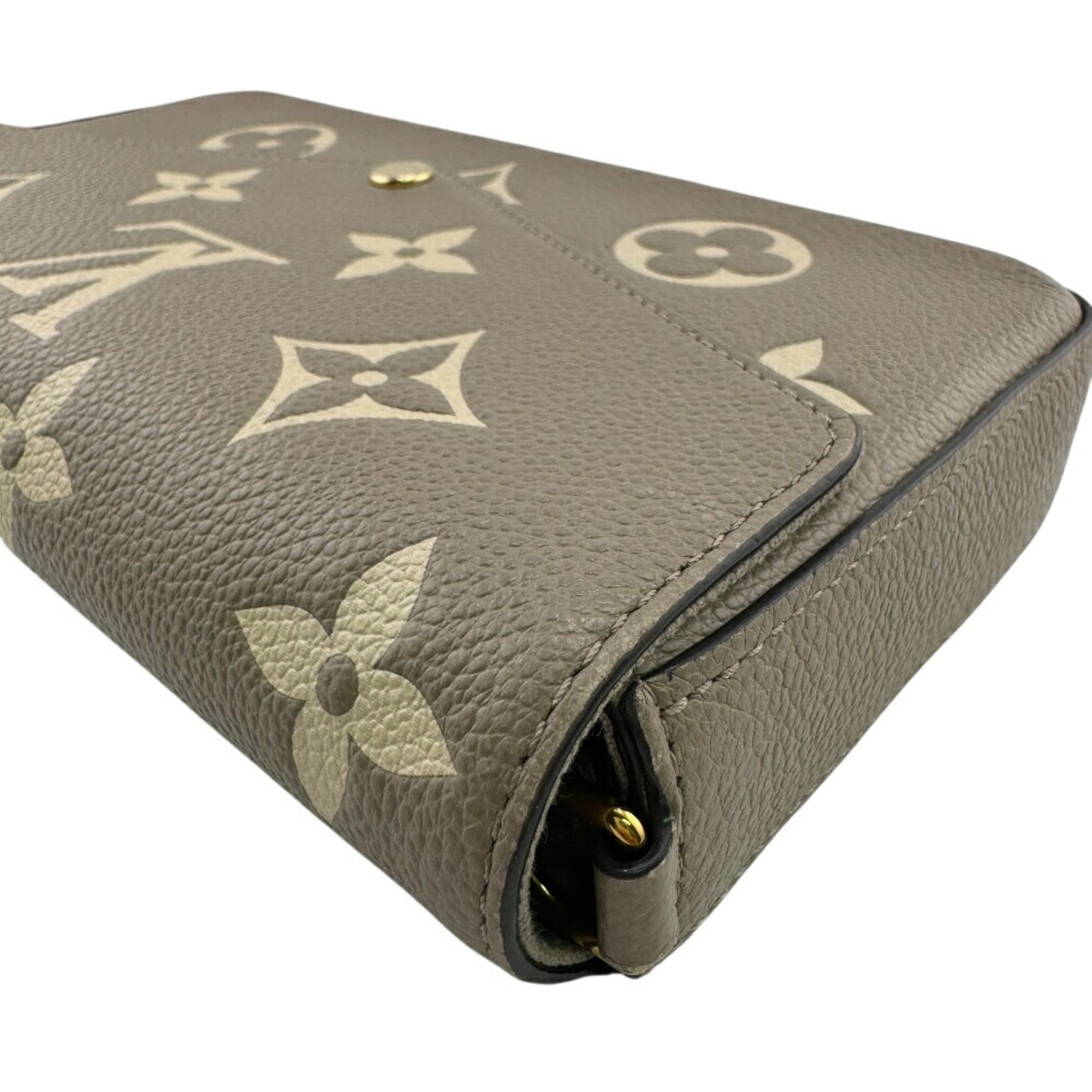 Louis Vuitton Gray Grayish Leather Pochette Shoulder Bag (Pre-Owned)