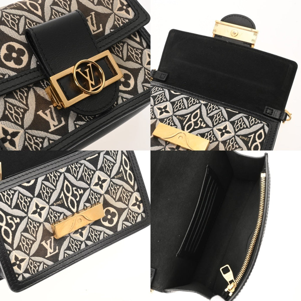 Louis Vuitton Monogram Black Leather Shoulder Bag (Pre-Owned)