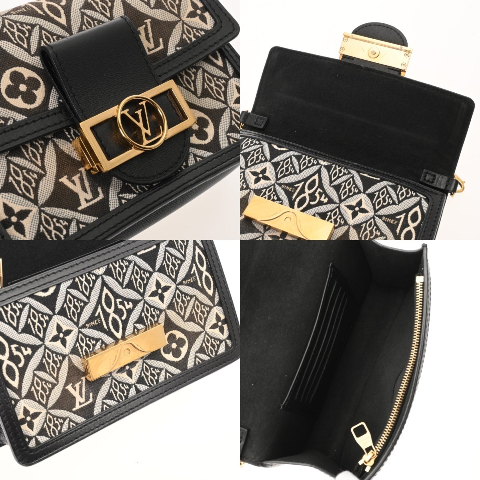 Louis Vuitton Monogram Black Leather Shoulder Bag (Pre-Owned)