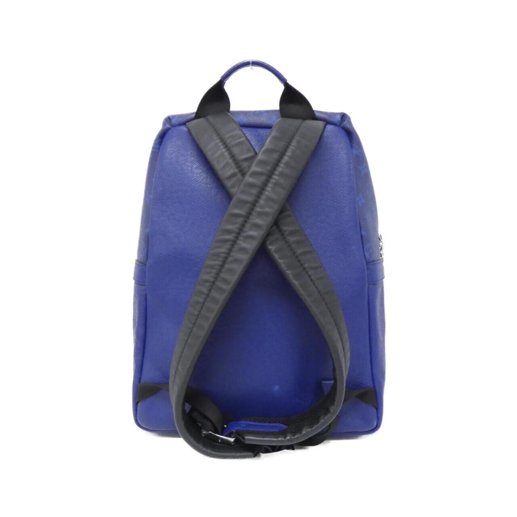 Louis Vuitton Cobalt Coated Canvas Leather Backpack (Pre-Owned)