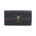 Louis Vuitton Taurillon Black Leather Long Wallet (Bi-Fold) (Pre-Owned)