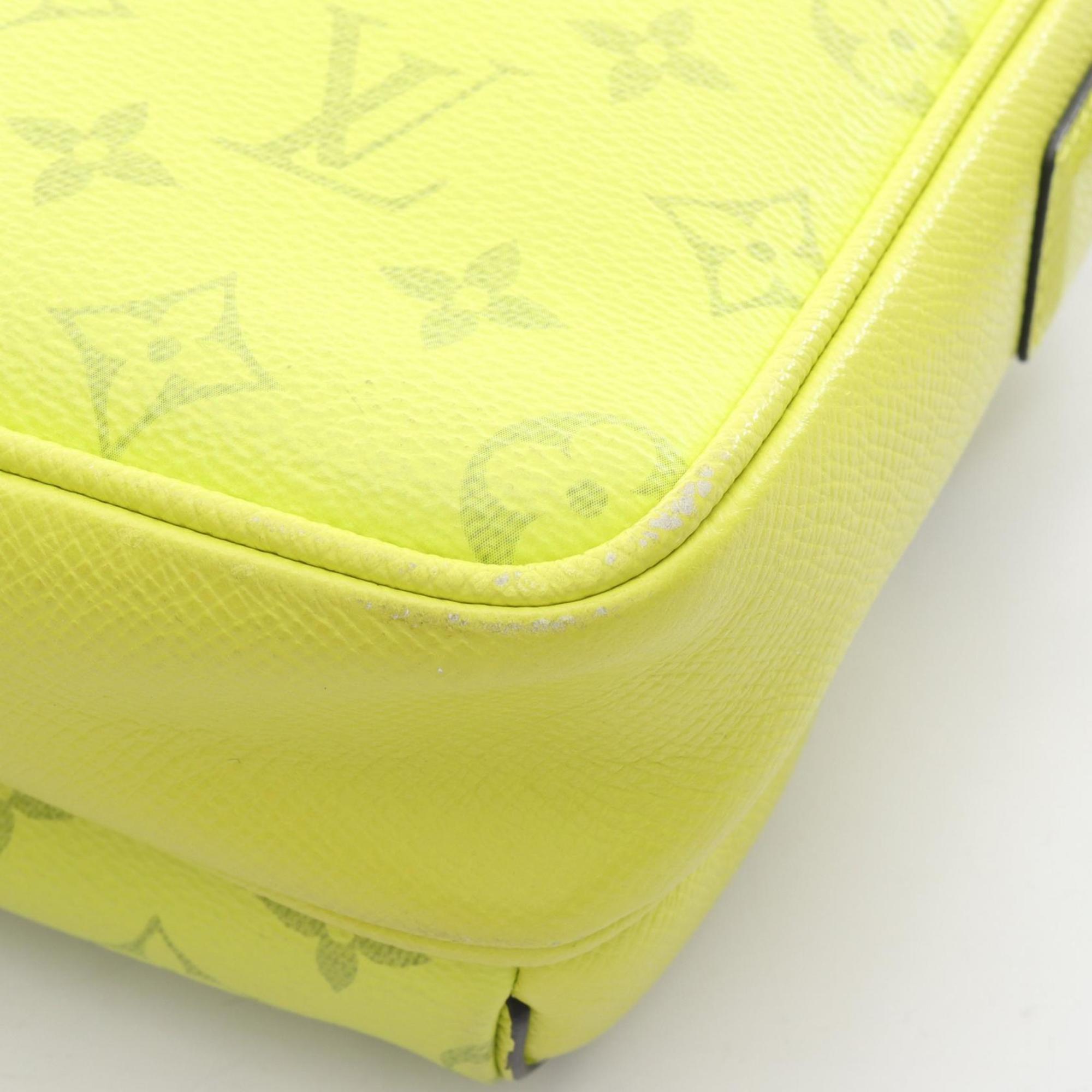 Louis Vuitton Jaune Yellow Coated Canvas Leather Shoulder Bag (Pre-Owned)