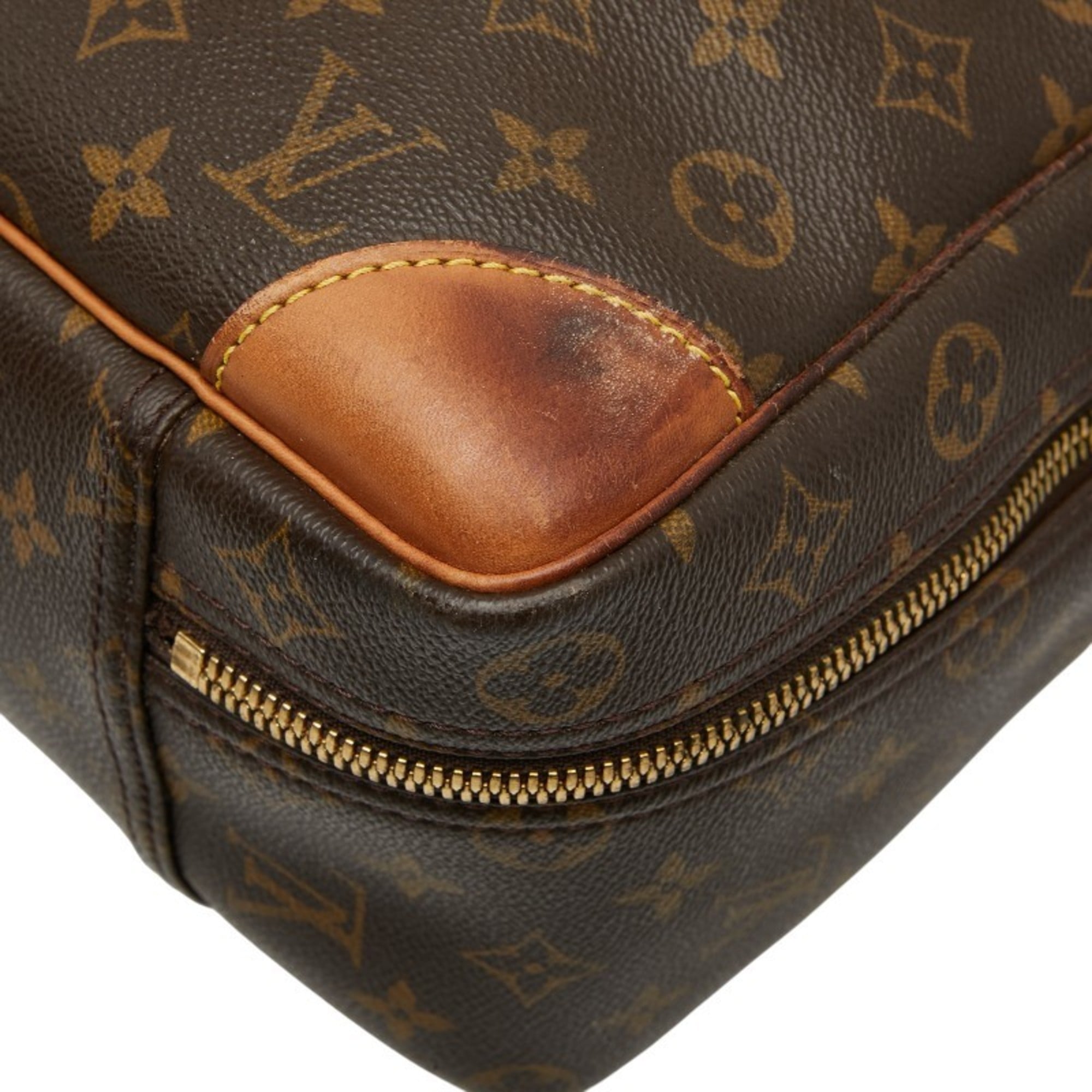 Louis Vuitton Brown Pvc Leather Boston Bag Briefcase (Pre-Owned)