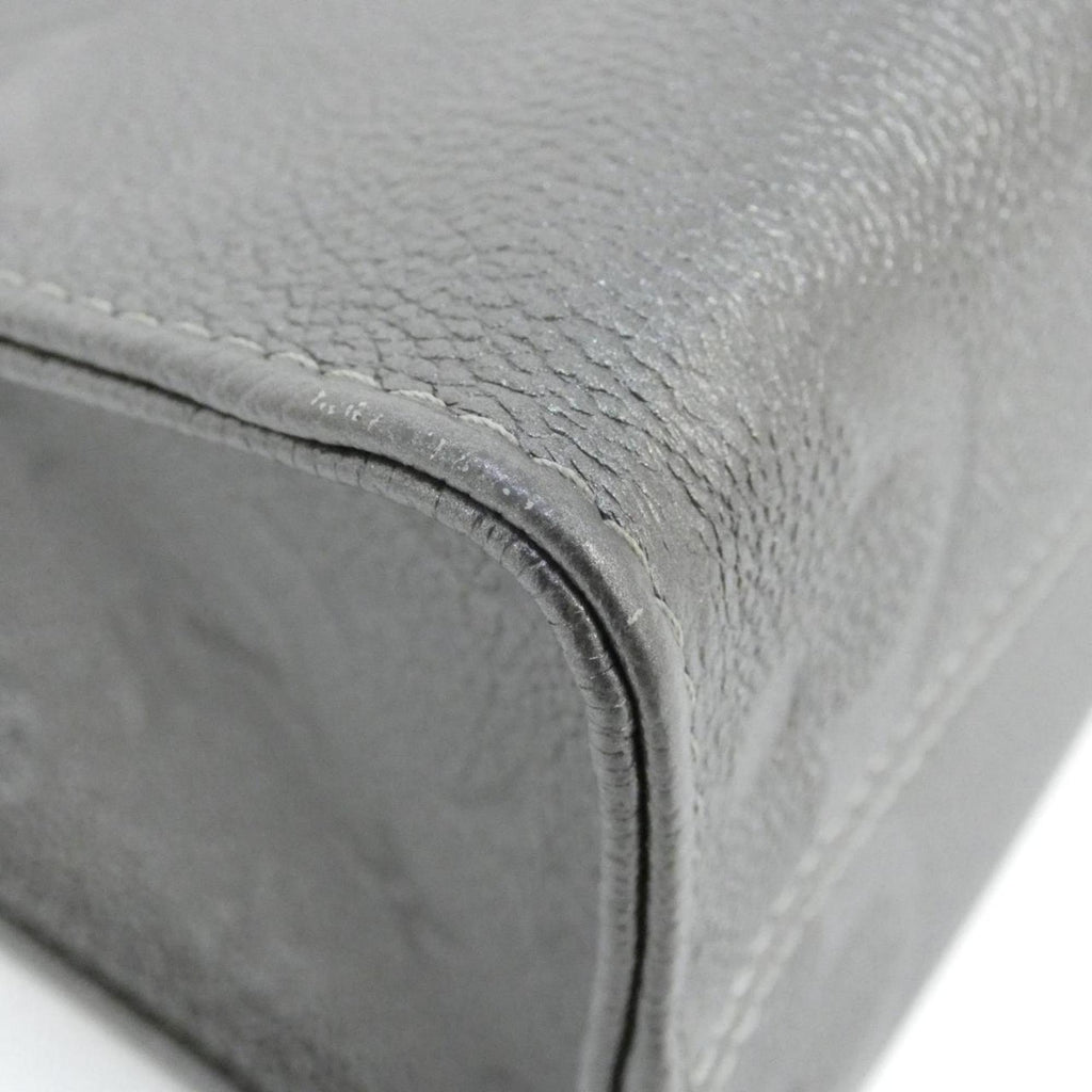 Louis Vuitton Gunmetal Silver Leather Handbag (Pre-Owned)