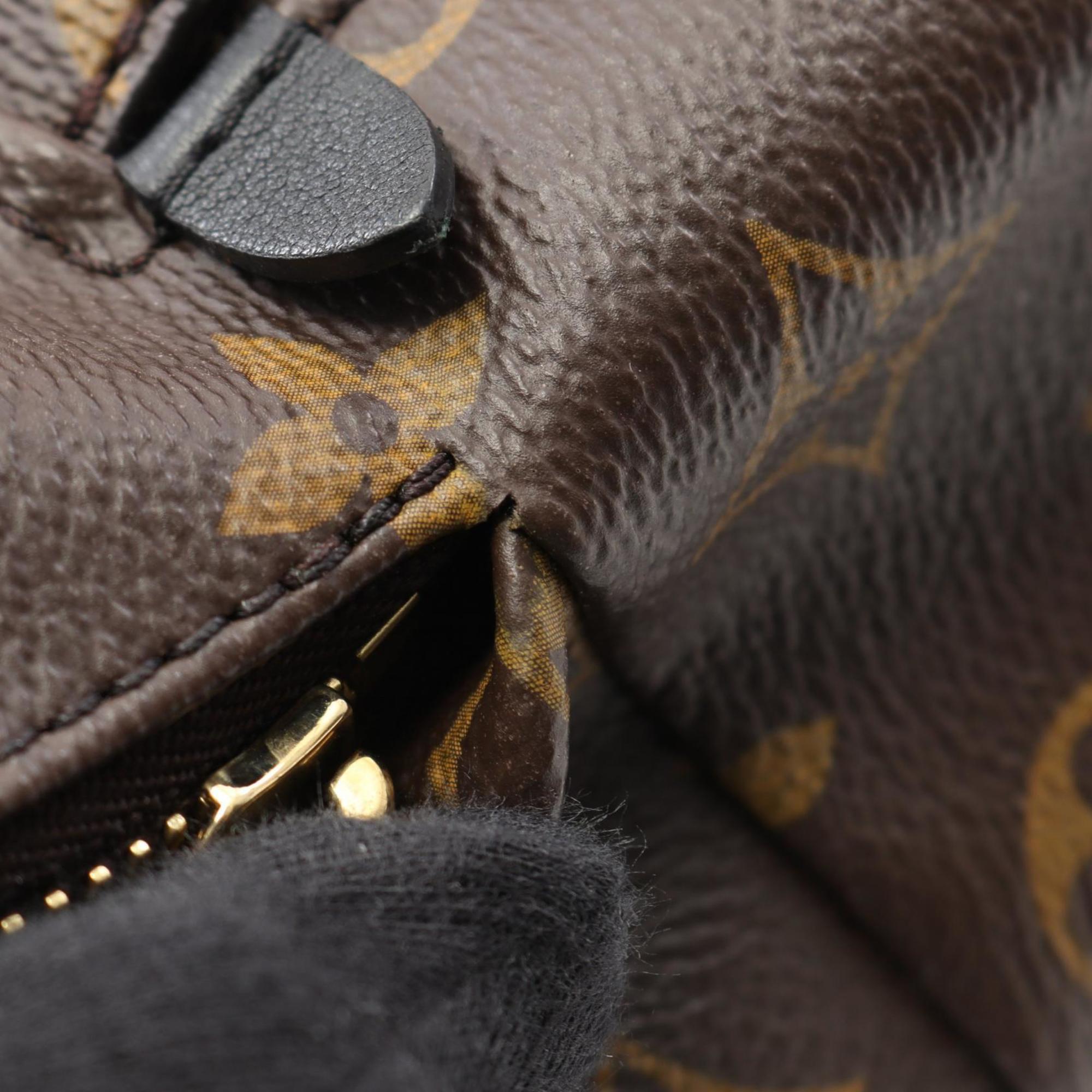 Louis Vuitton Black Brown Monogram Coated Canvas Backpack (Pre-Owned)