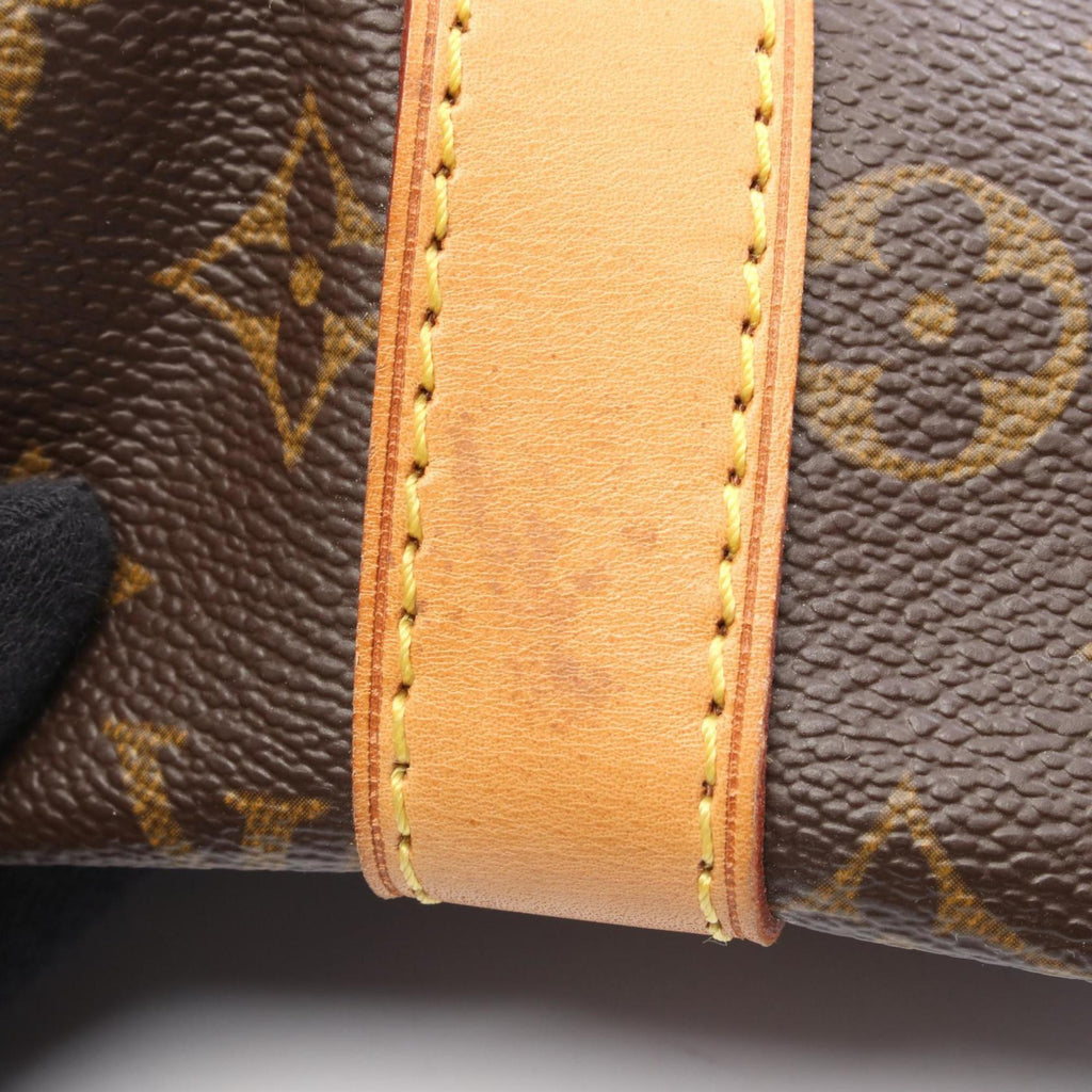 Louis Vuitton Brown Coated Canvas Leather Boston Bag (Pre-Owned)