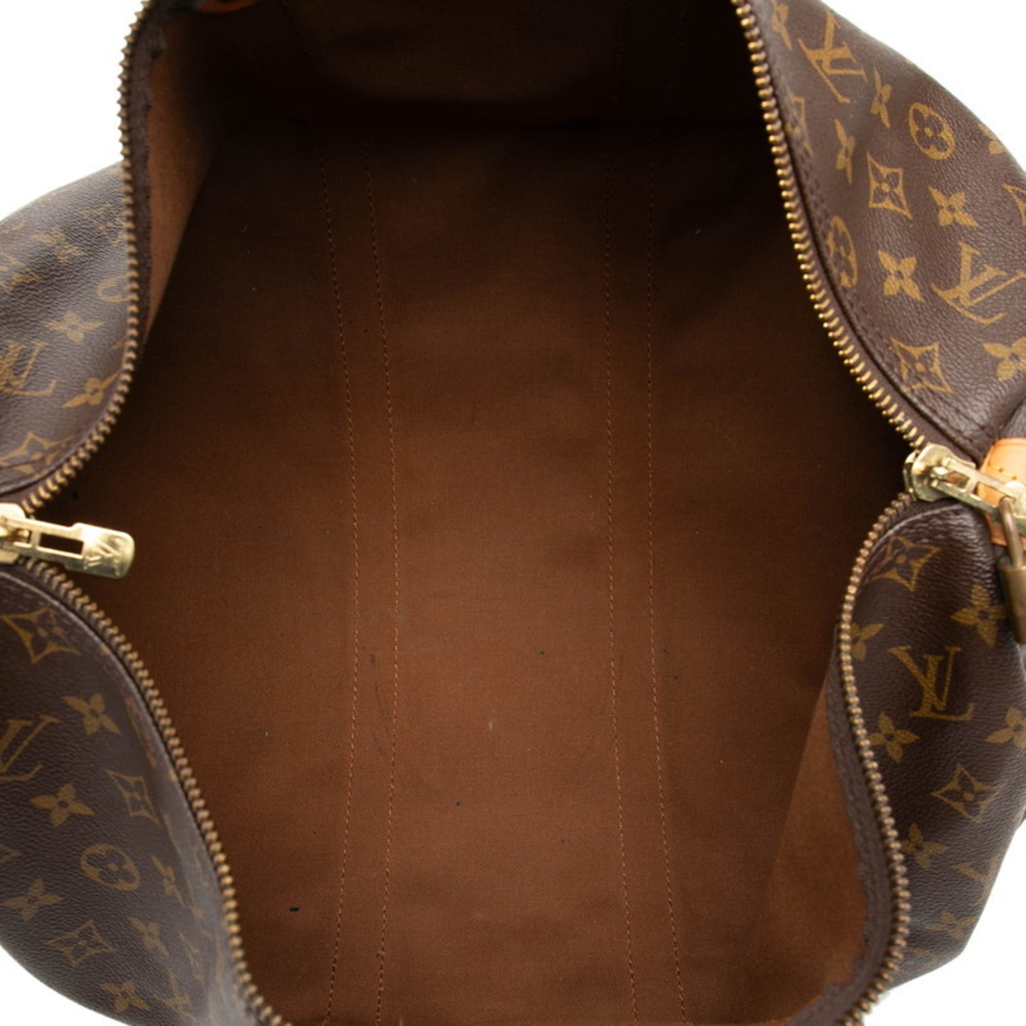 Louis Vuitton Brown Pvc Leather Boston Bag Handbag (Pre-Owned)