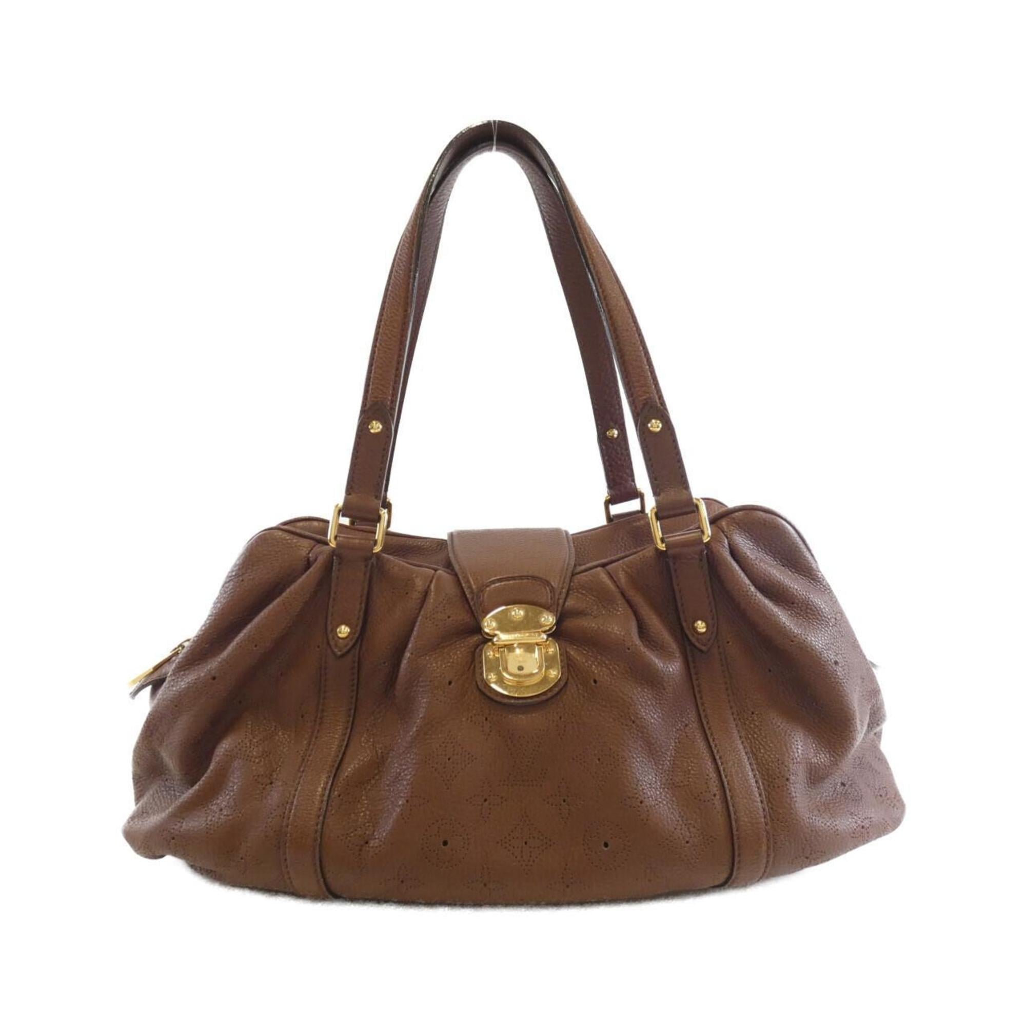 Louis Vuitton Mahina Cognac Leather Shoulder Bag (Pre-Owned)