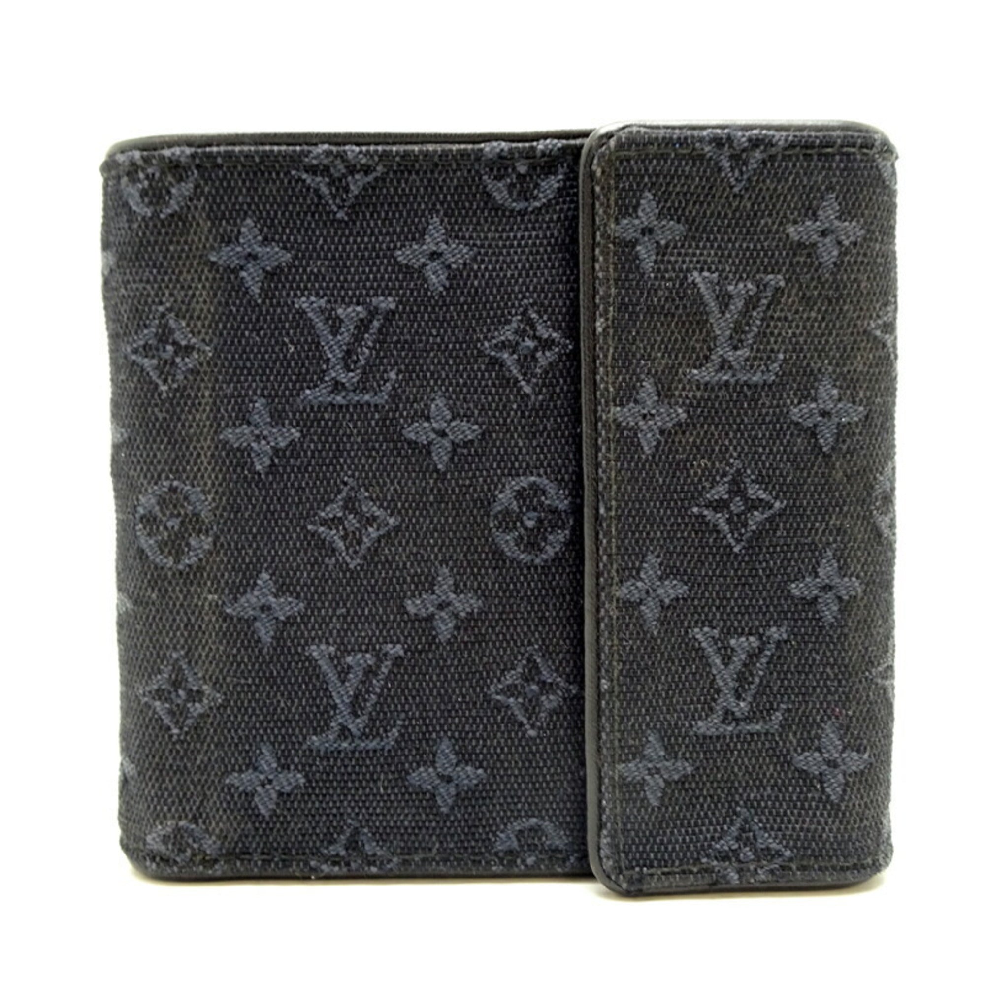 Louis Vuitton Monogram Mini Galle Monogram Navy Monogram Mini Wallet (Tri-Fold) (Pre-Owned)