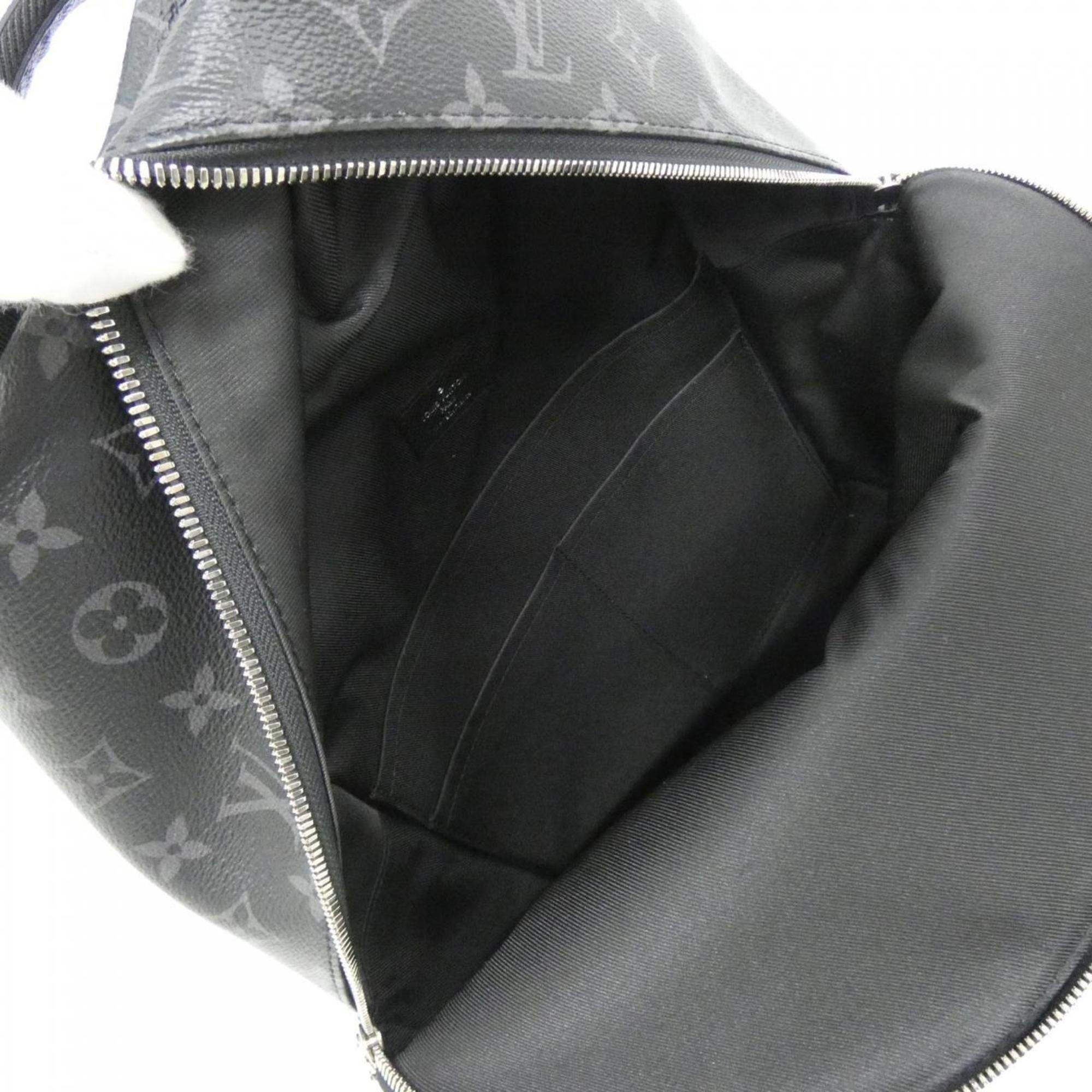 Louis Vuitton Black Taigarama Coated Canvas Leather Backpack (Pre-Owned)
