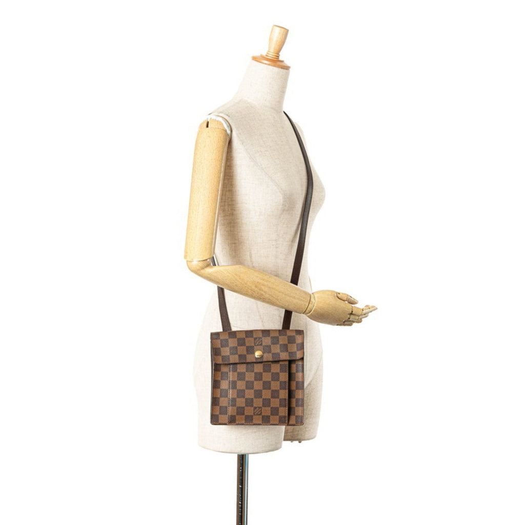 Louis Vuitton Brown Pvc Leather Pochette Shoulder Bag (Pre-Owned)