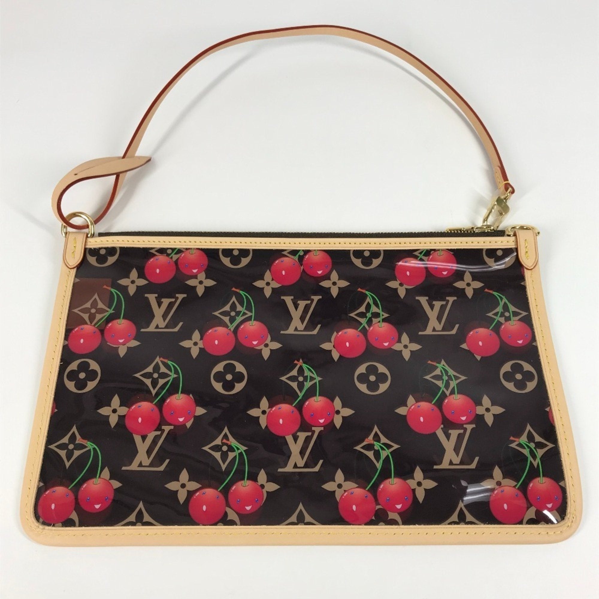 Louis Vuitton Brown Clear Monogram Red Color Monogram Shoulder Bag (Pre-Owned)