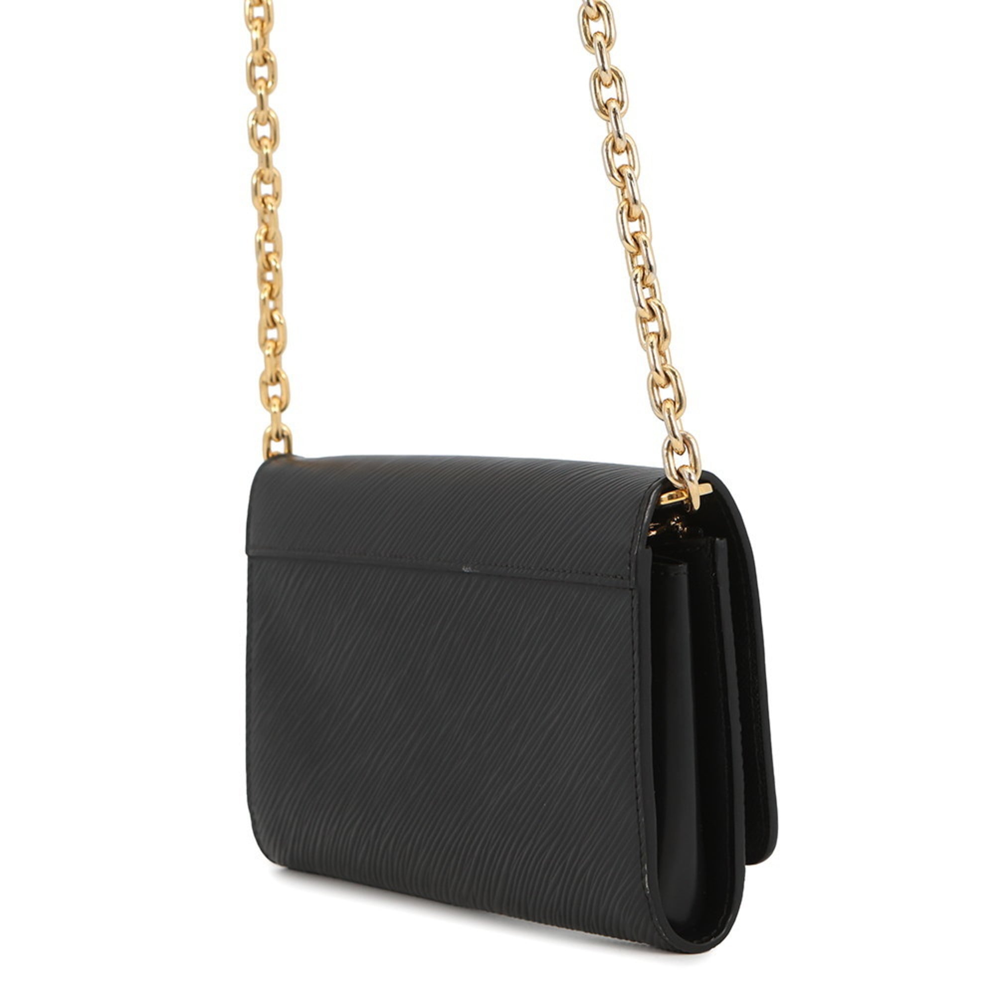 Louis Vuitton Black Noir Spangles Epi Leather Chain/Shoulder Wallet (Pre-Owned)