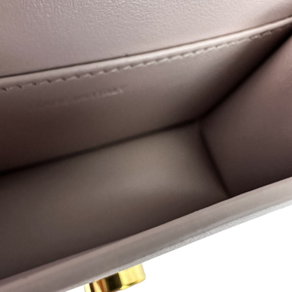 Triomphe Envelope Wallet on Chain Leather