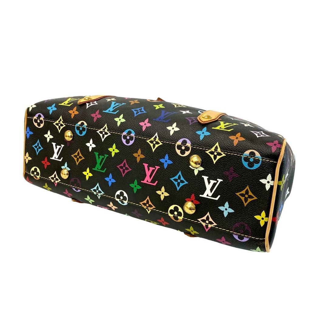 Louis Vuitton Black Multi-Color Leather Pvc Shoulder Bag Tote Bag (Pre-Owned)