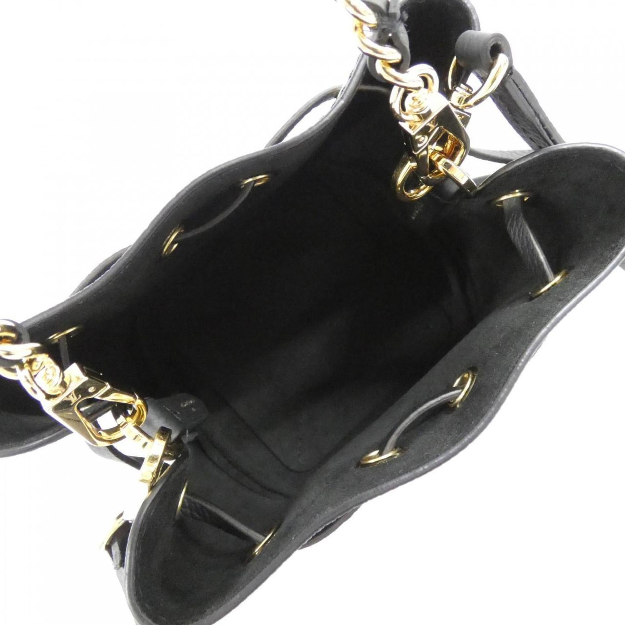 Louis Vuitton Black Leather Shoulder Bag (Pre-Owned)