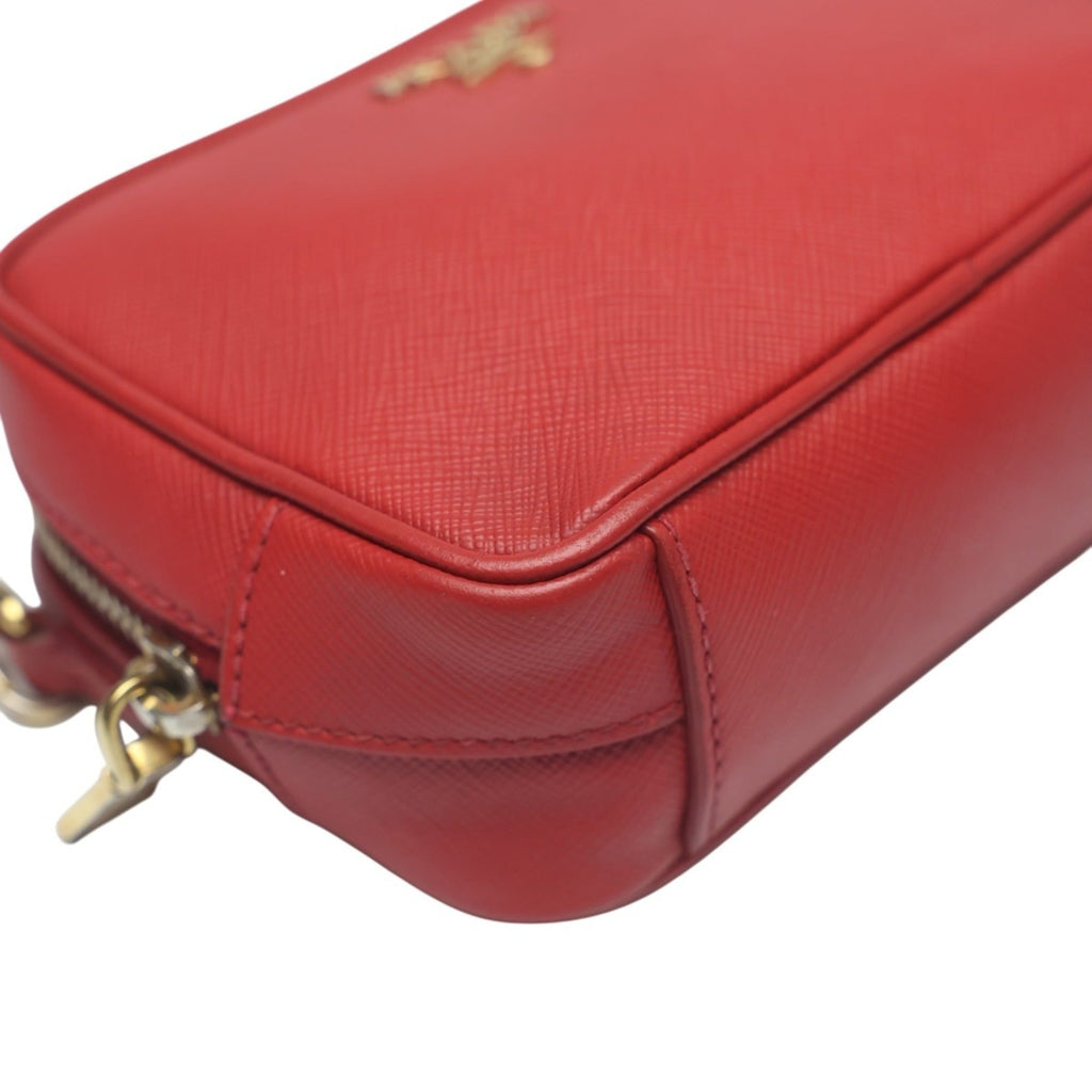 Zip Crossbody Bag Saffiano Leather Mini