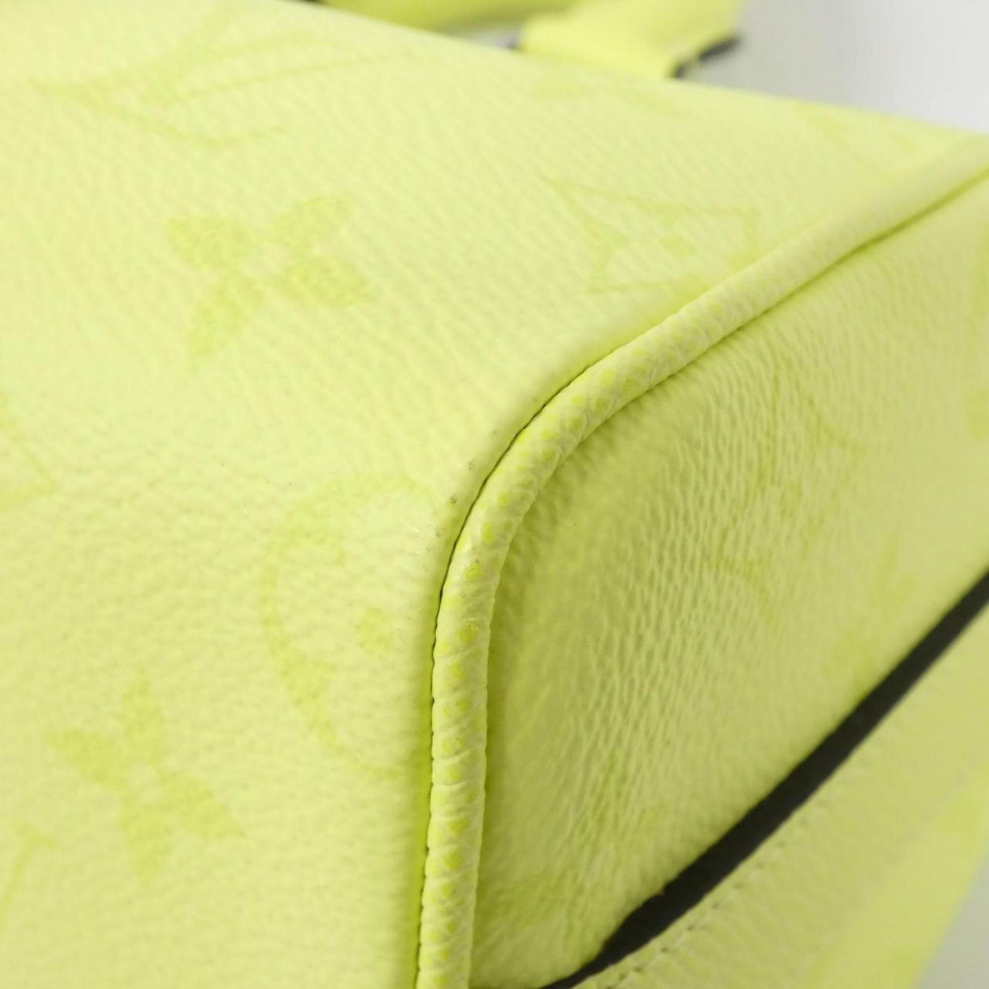 Louis Vuitton Citron Jaune Yellow Coated Canvas Leather Boston Bag (Pre-Owned)