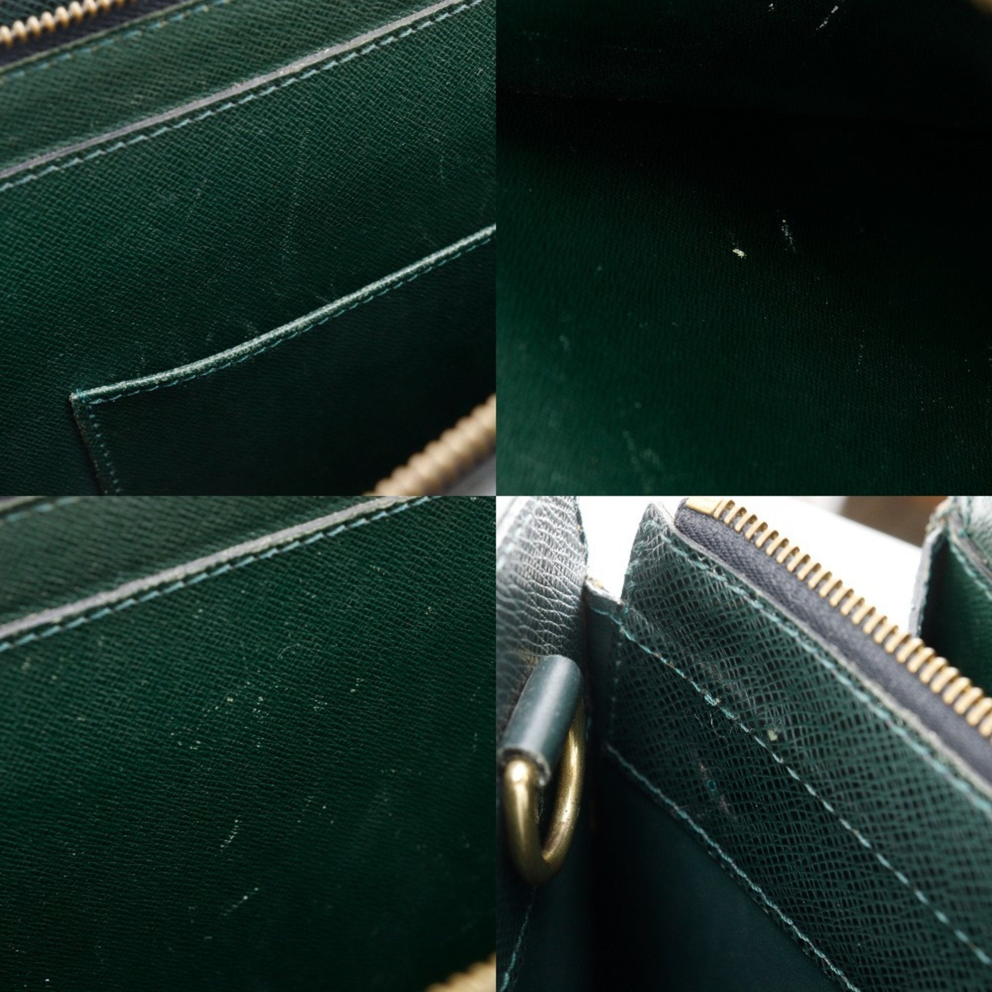 Louis Vuitton Episea Green Taiga Leather Briefcase (Pre-Owned)