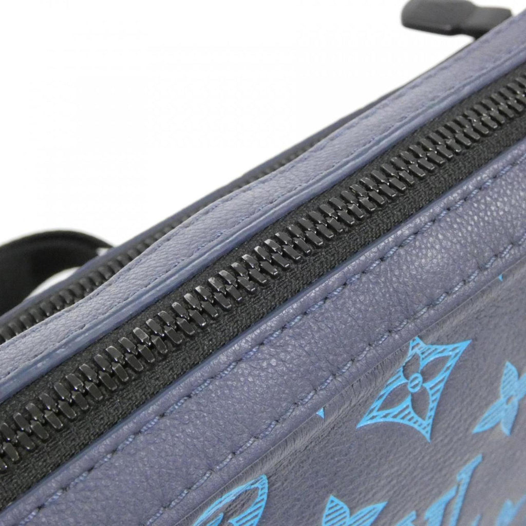 Louis Vuitton Black Blue Leather Shoulder Bag (Pre-Owned)