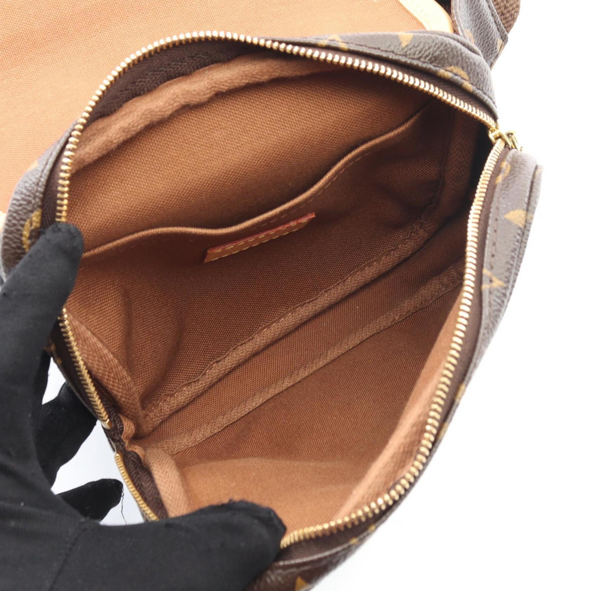 Louis Vuitton Brown Coated Canvas Leather Fanny Pack (Pre-Owned)