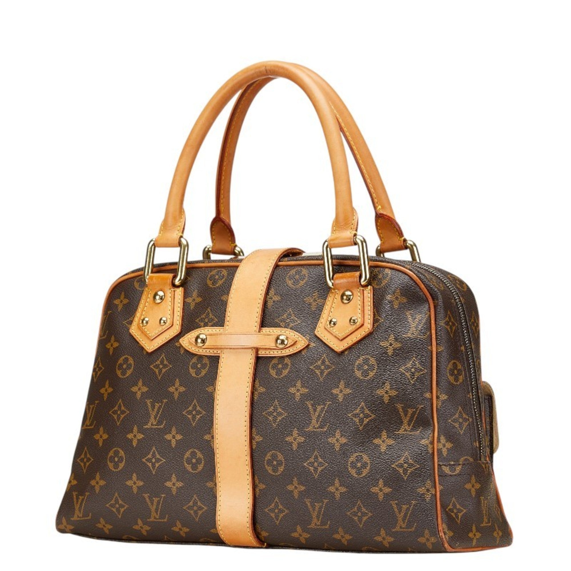 Louis Vuitton Brown Pvc Leather Boston Bag Handbag (Pre-Owned)