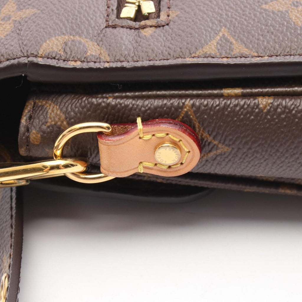 Louis Vuitton Brown Monogram Coated Canvas Leather Handbag Pochette (Pre-Owned)