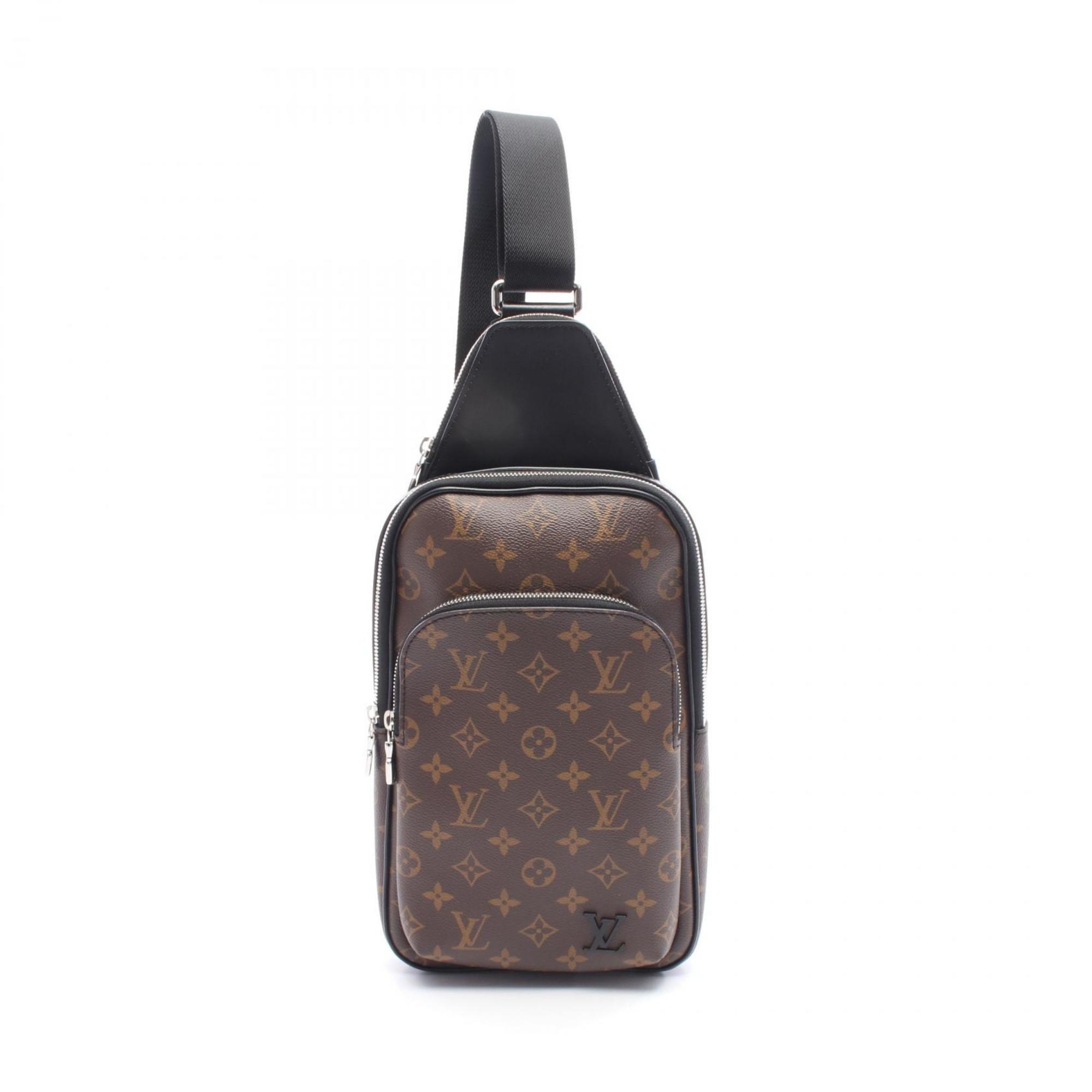 Louis Vuitton Black Brown Coated Canvas Leather Fanny Pack Sling Bag (Pre-Owned)