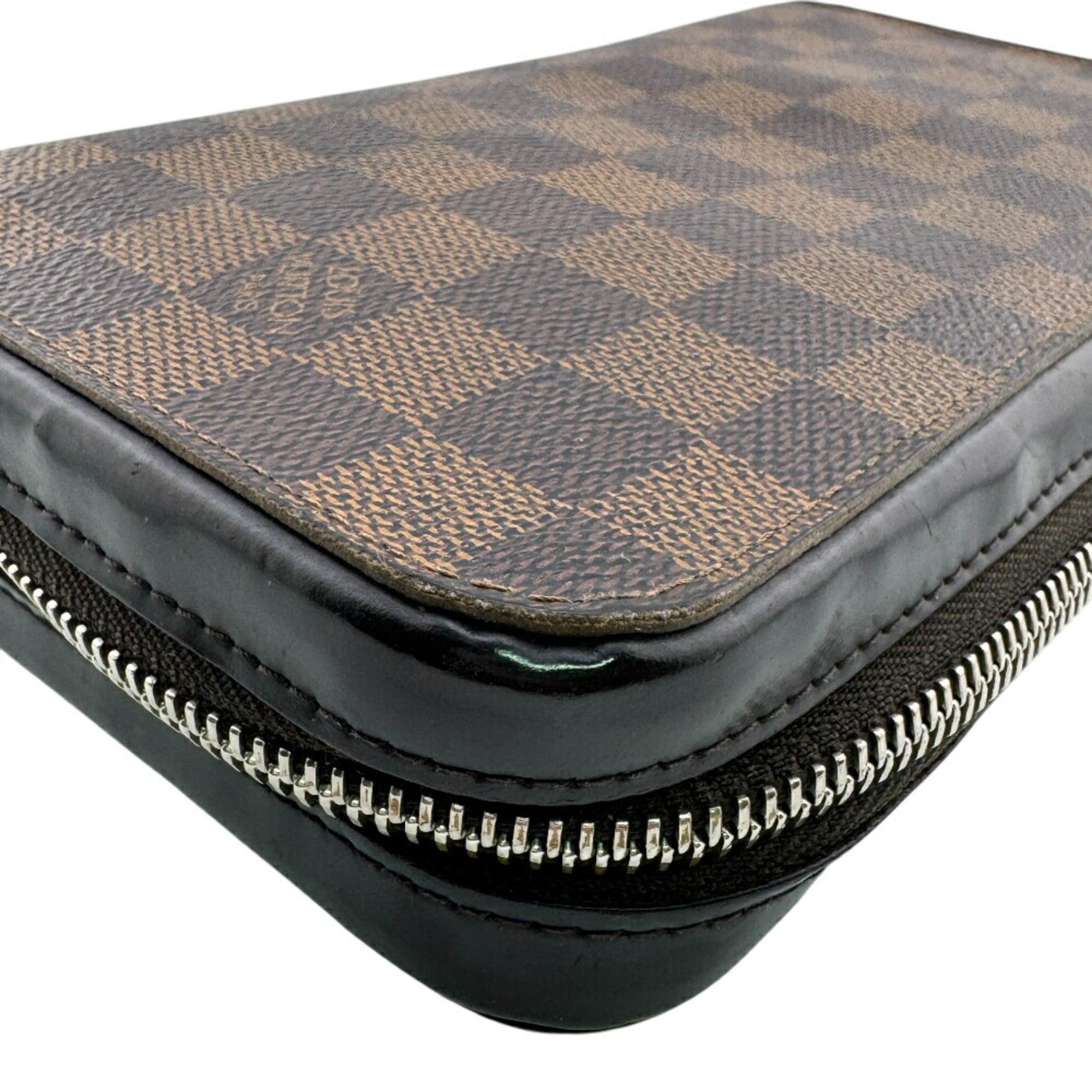 Louis Vuitton Brown Leather Long Wallet (Bi-Fold) (Pre-Owned)