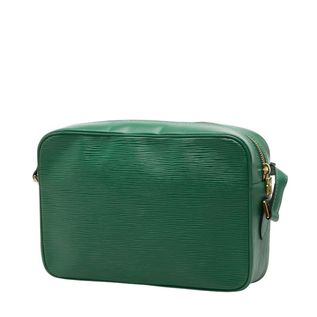 Louis Vuitton Borneo Green Leather Shoulder Bag (Pre-Owned)
