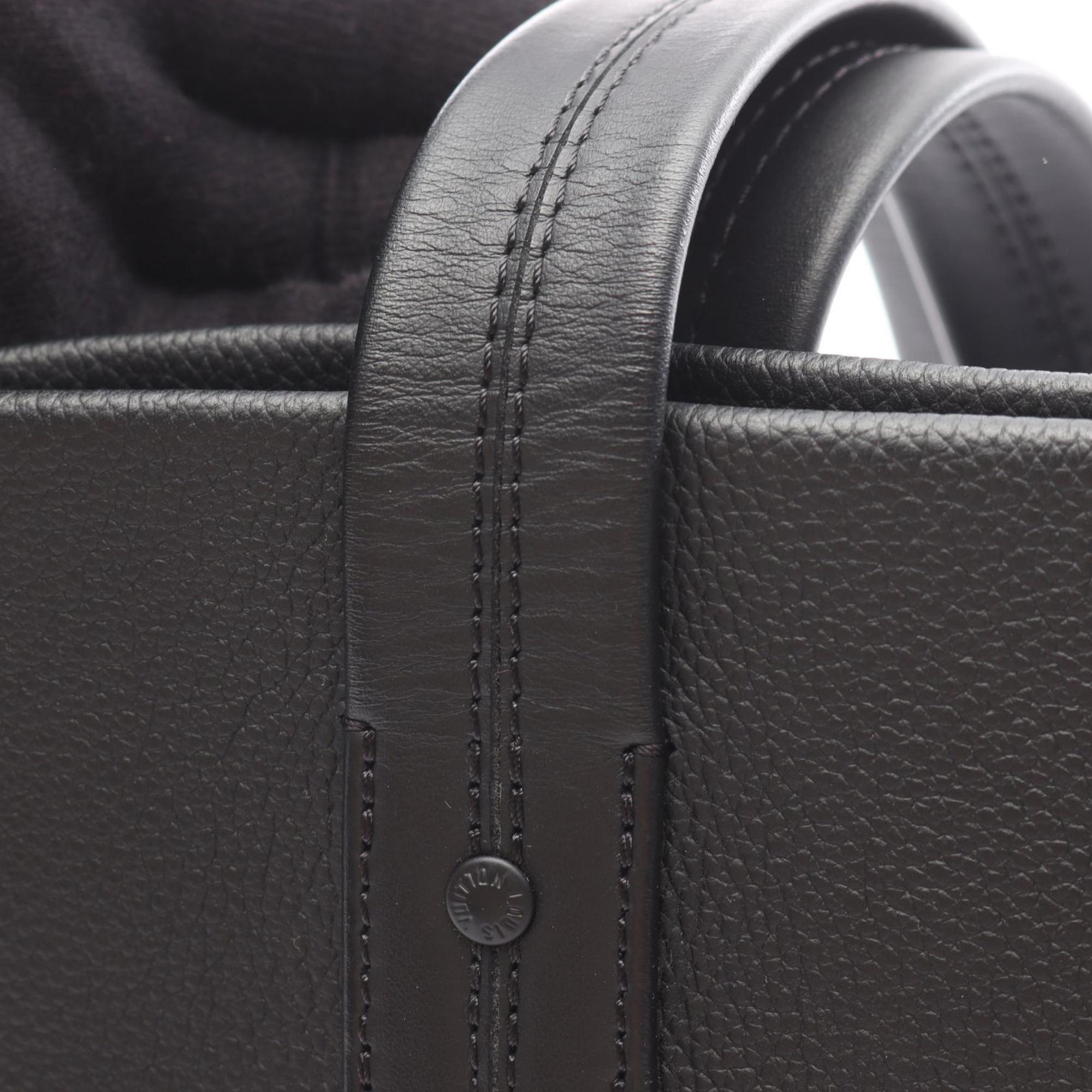 Louis Vuitton Black Leather Tote Bag (Pre-Owned)
