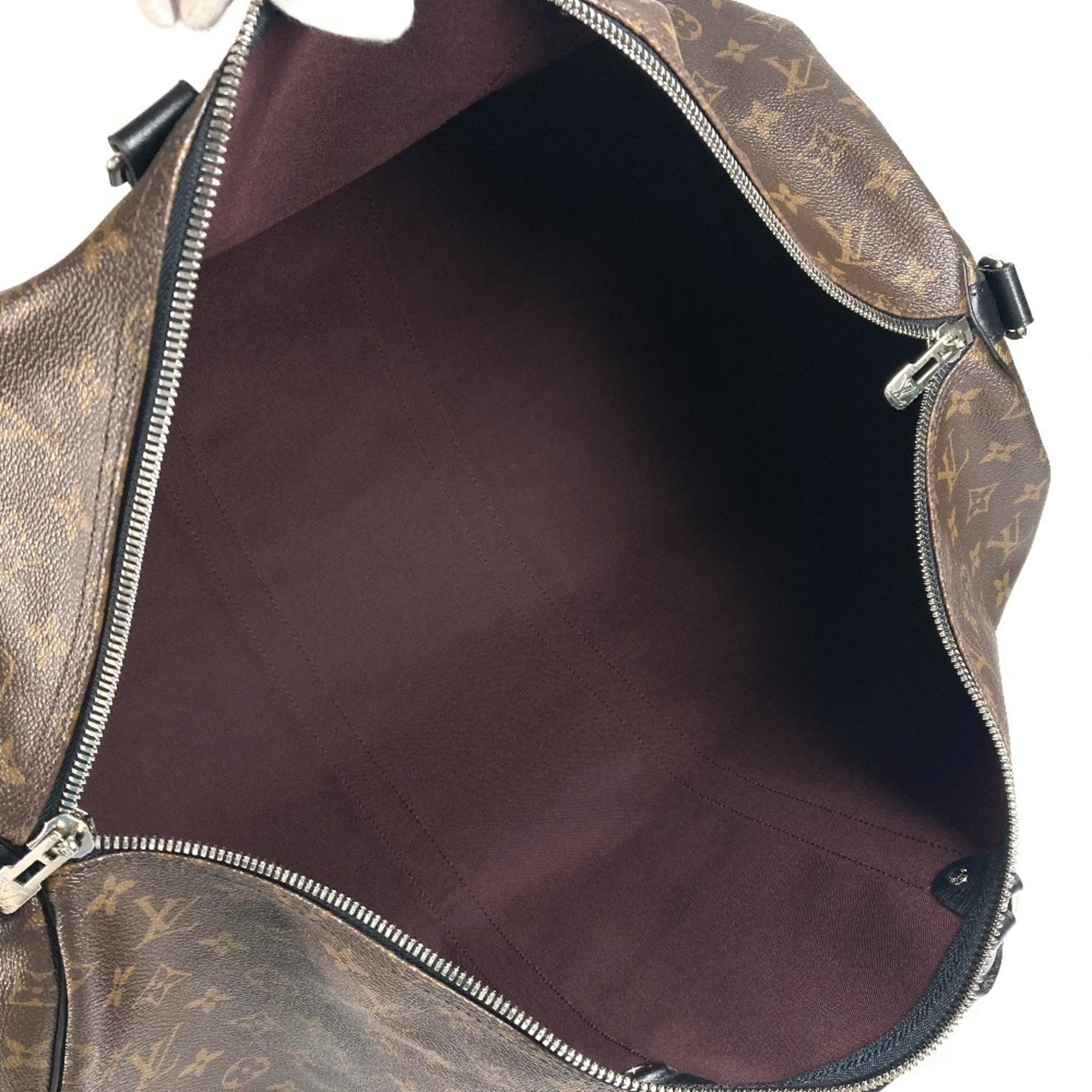 Louis Vuitton Monogram Macassar Black Brown Boston Bag Shoulder Bag (Pre-Owned)