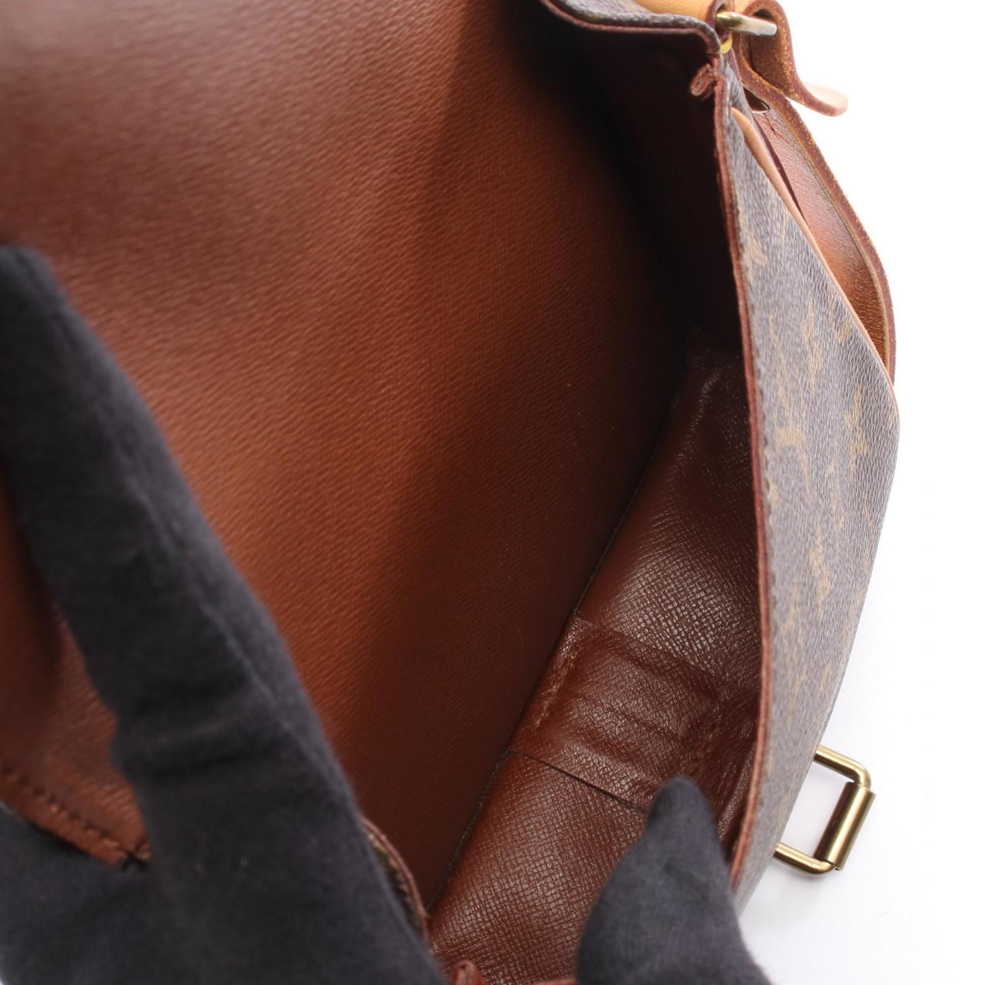 Louis Vuitton Brown Pvc Coated Canvas Monogram Leather Shoulder Bag (Pre-Owned)