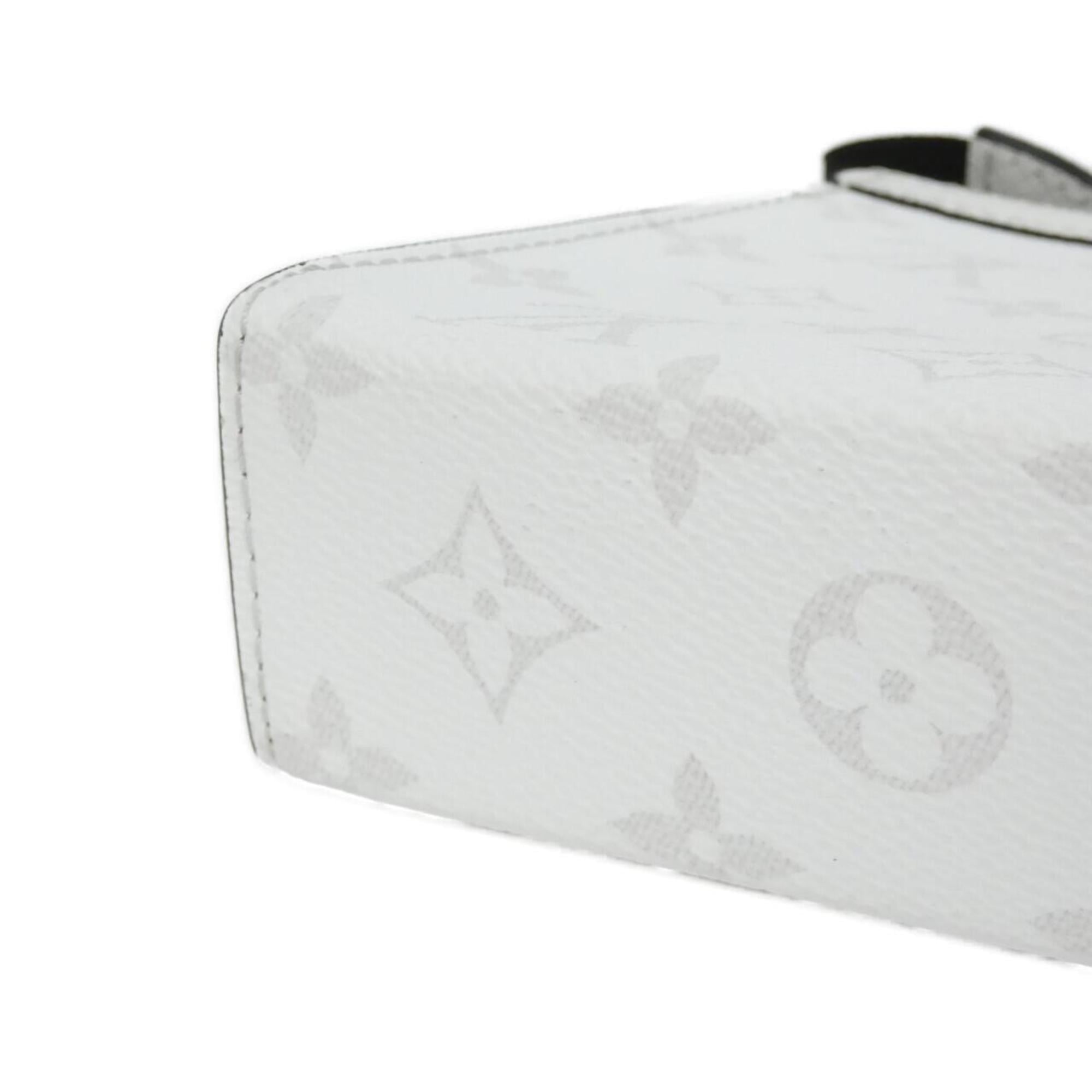 Louis Vuitton White Coated Canvas Leather Shoulder Bag (Pre-Owned)