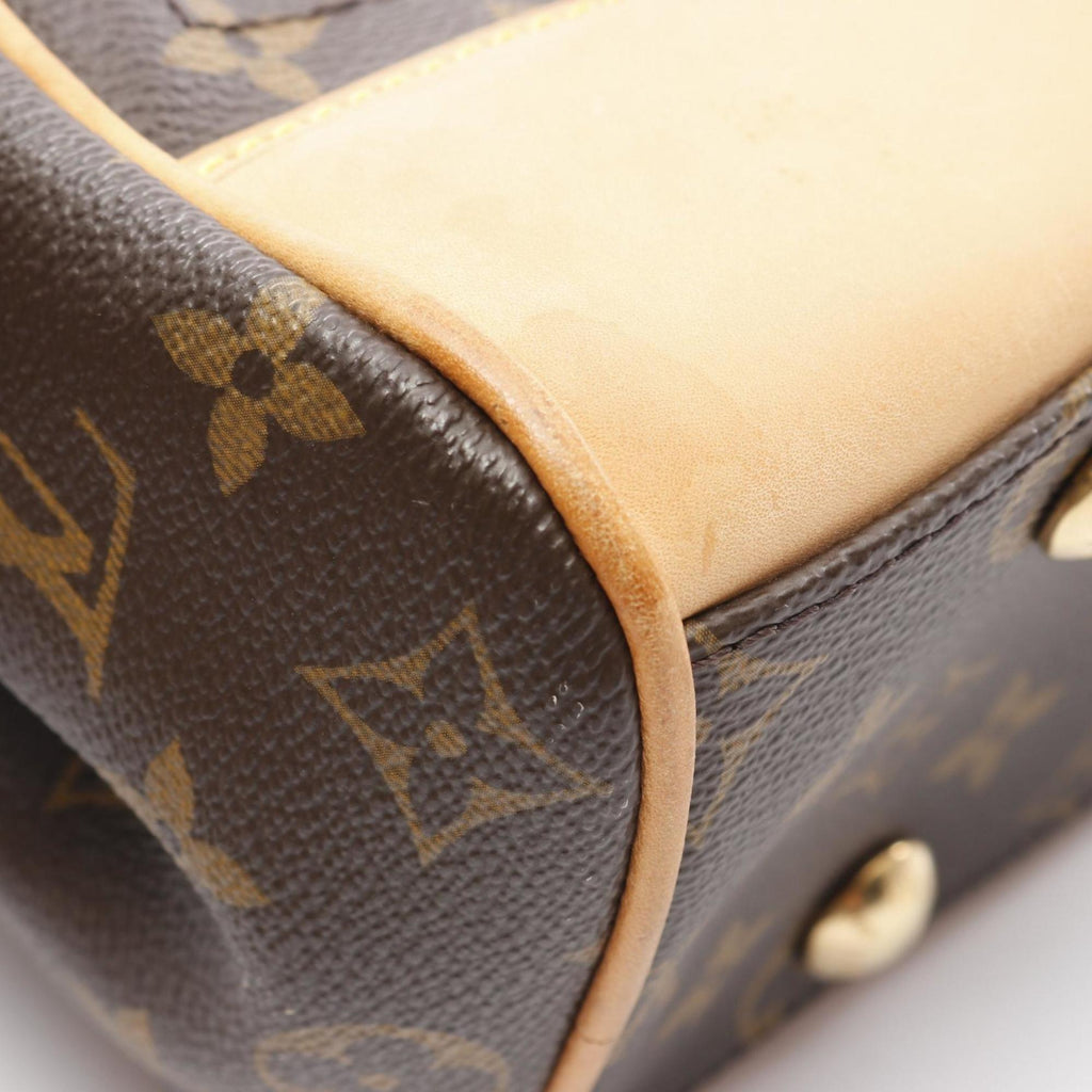Louis Vuitton Brown Coated Canvas Leather Shoulder Bag (Pre-Owned)