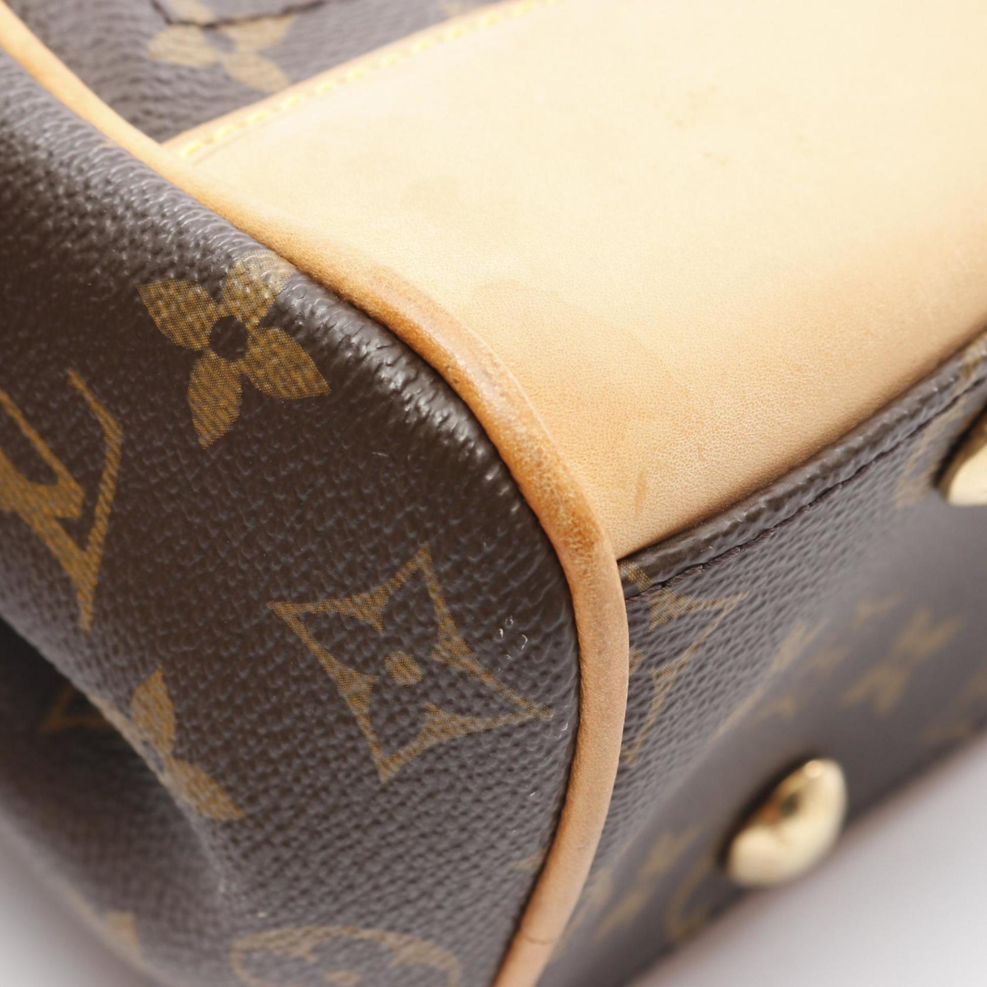 Louis Vuitton Brown Coated Canvas Leather Shoulder Bag (Pre-Owned)