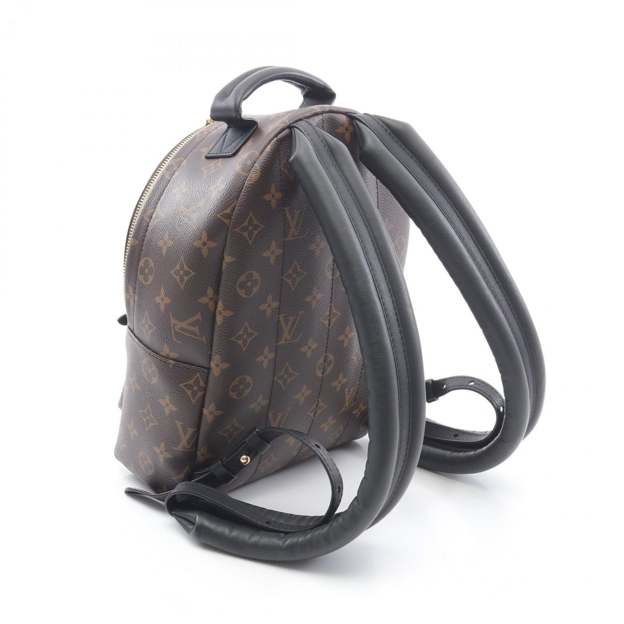 Louis Vuitton Black Brown Monogram Coated Canvas Backpack (Pre-Owned)