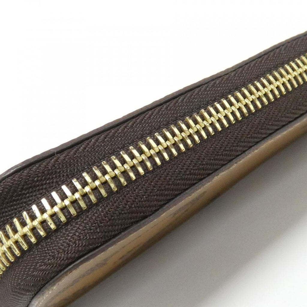 Louis Vuitton Marron Coated Canvas Long Wallet (Bi-Fold) (Pre-Owned)